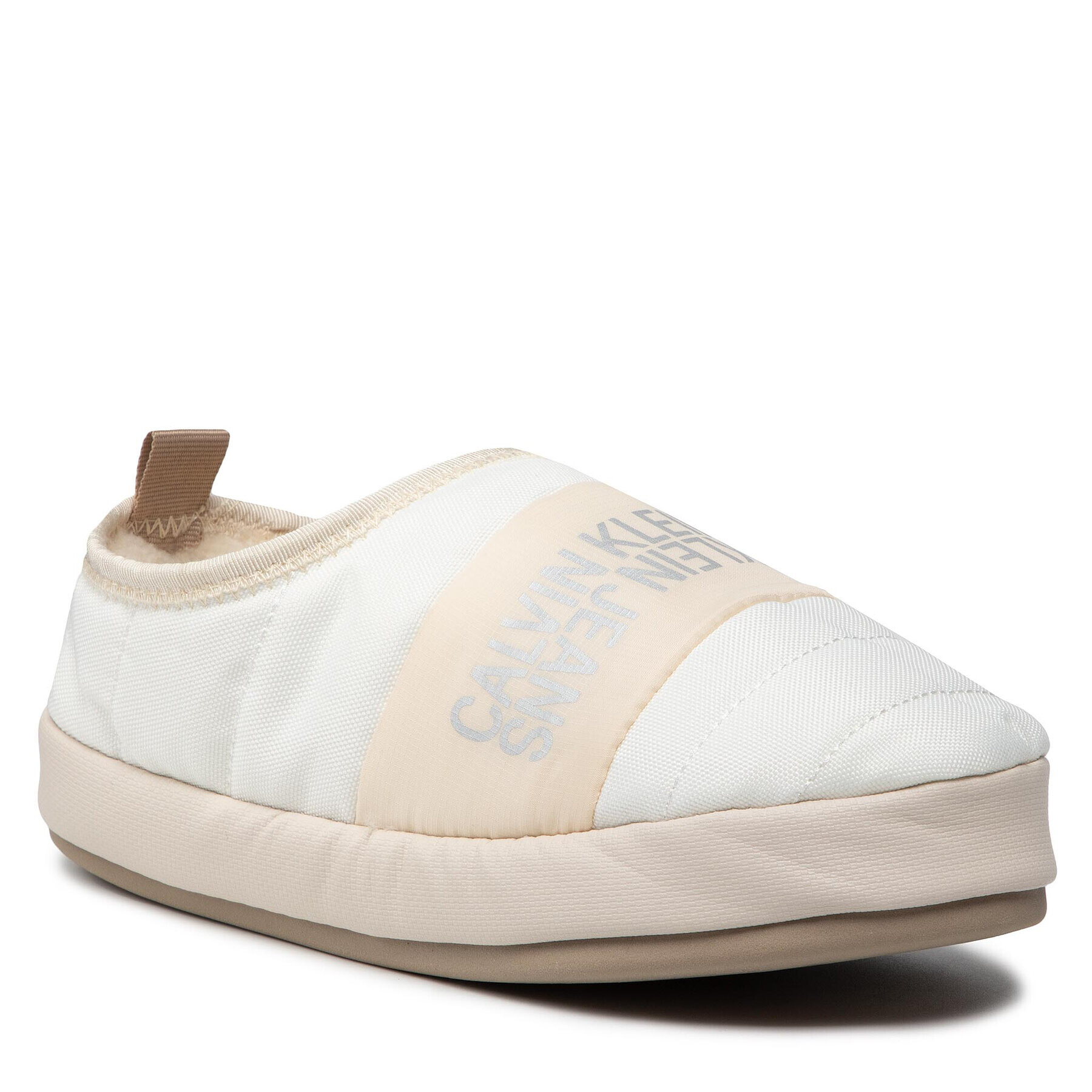 Calvin Klein Jeans Пантофи Home Shoe Slipper W Warm Lining YW0YW00412 Бял - Pepit.bg