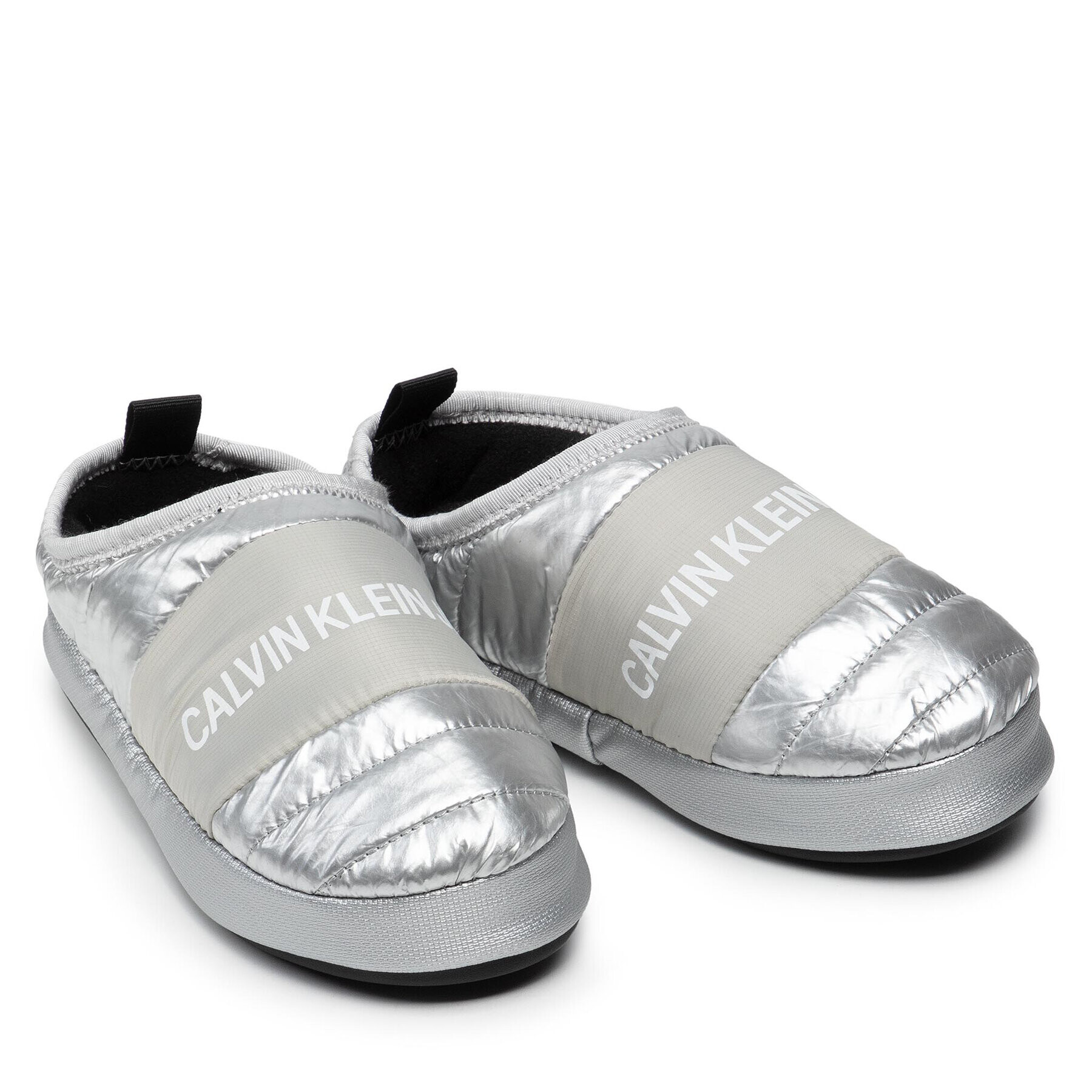 Calvin Klein Jeans Пантофи Home Shoe Slipper YW0YW00479 Сребрист - Pepit.bg