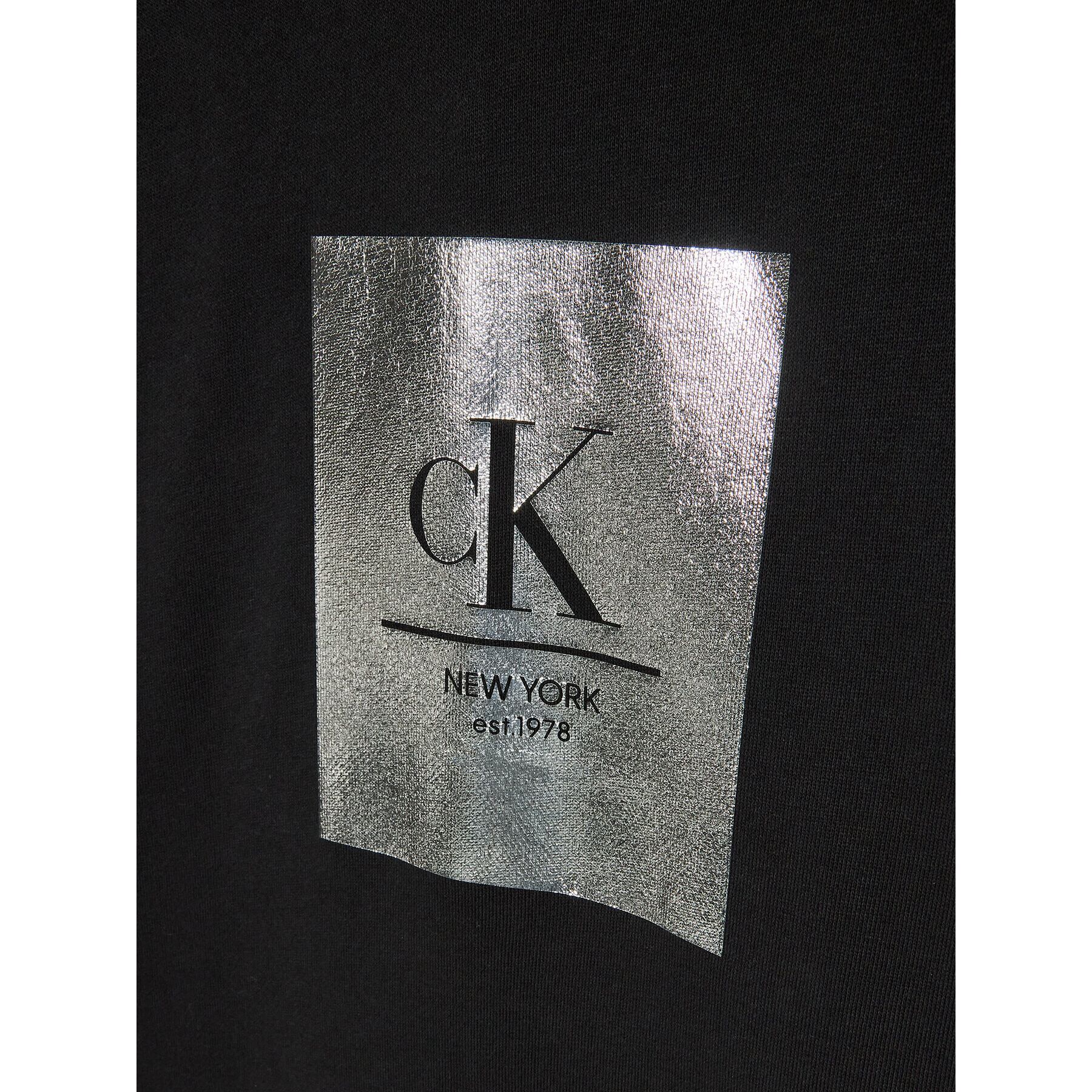 Calvin Klein Jeans Плетена рокля Foil Logo Future IG0IG01673 Черен Relaxed Fit - Pepit.bg