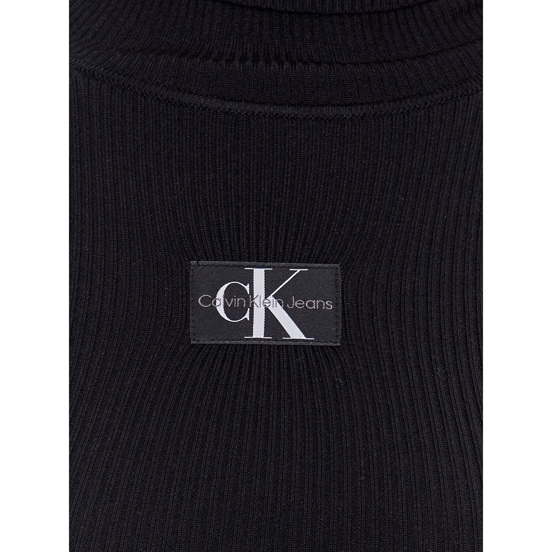 Calvin Klein Jeans Плетена рокля J20J221690 Черен Slim Fit - Pepit.bg