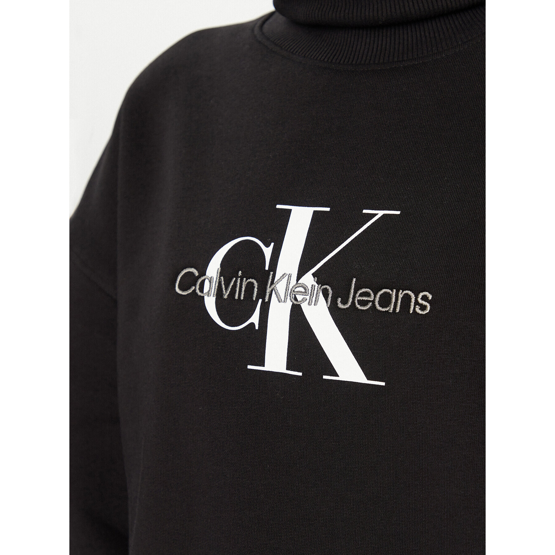 Calvin Klein Jeans Плетена рокля J20J222362 Черен Relaxed Fit - Pepit.bg