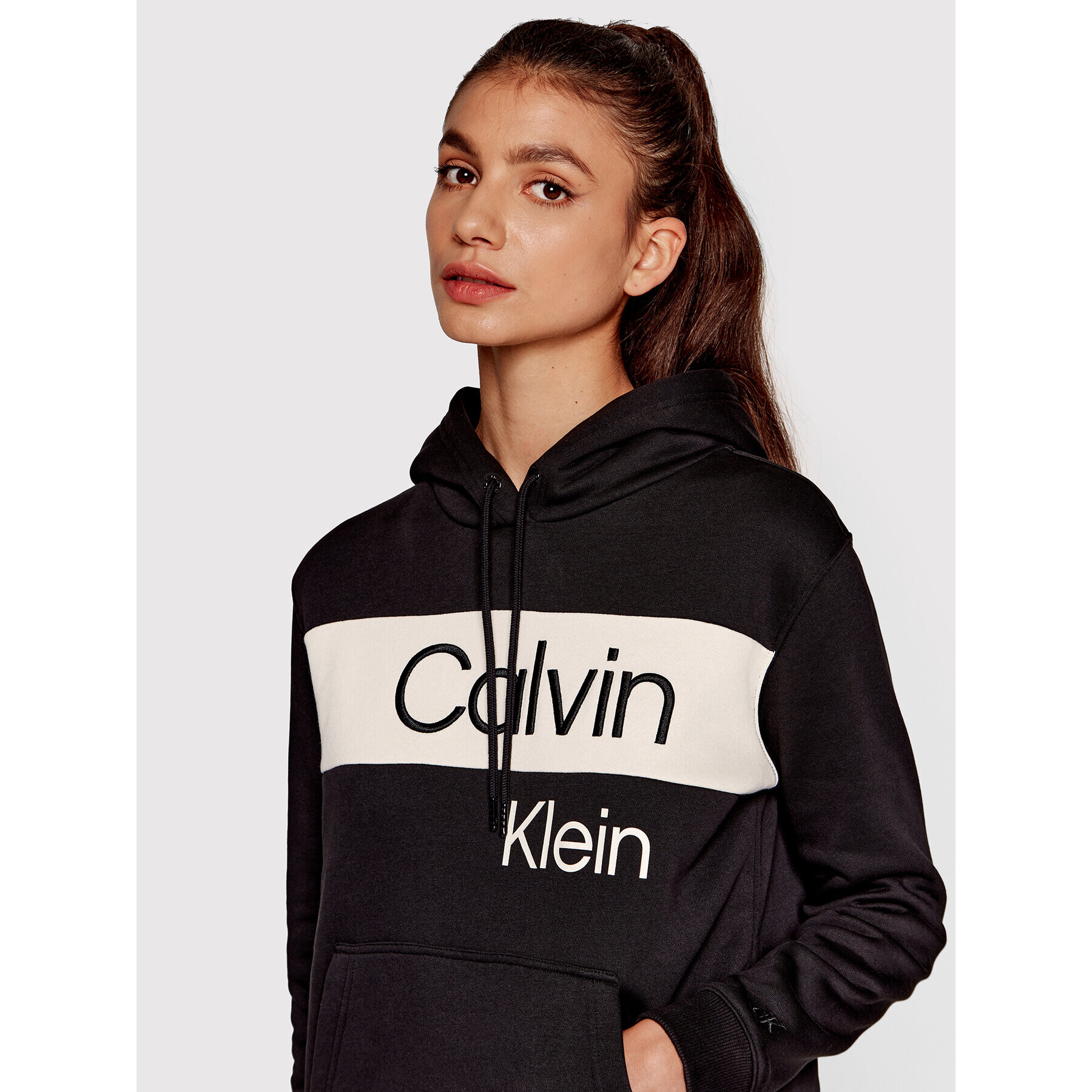 Calvin Klein Jeans Плетена рокля J20J219072 Черен Regular Fit - Pepit.bg