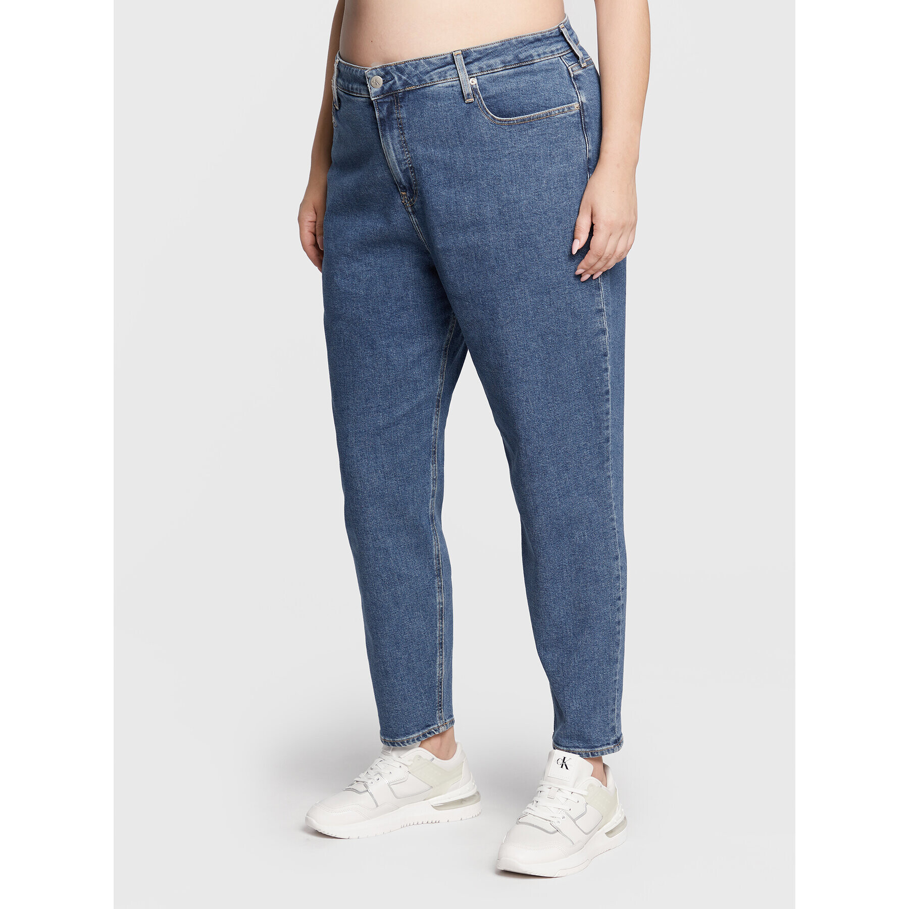 Calvin Klein Jeans Plus Дънки J20J217529 Син Mom Fit - Pepit.bg