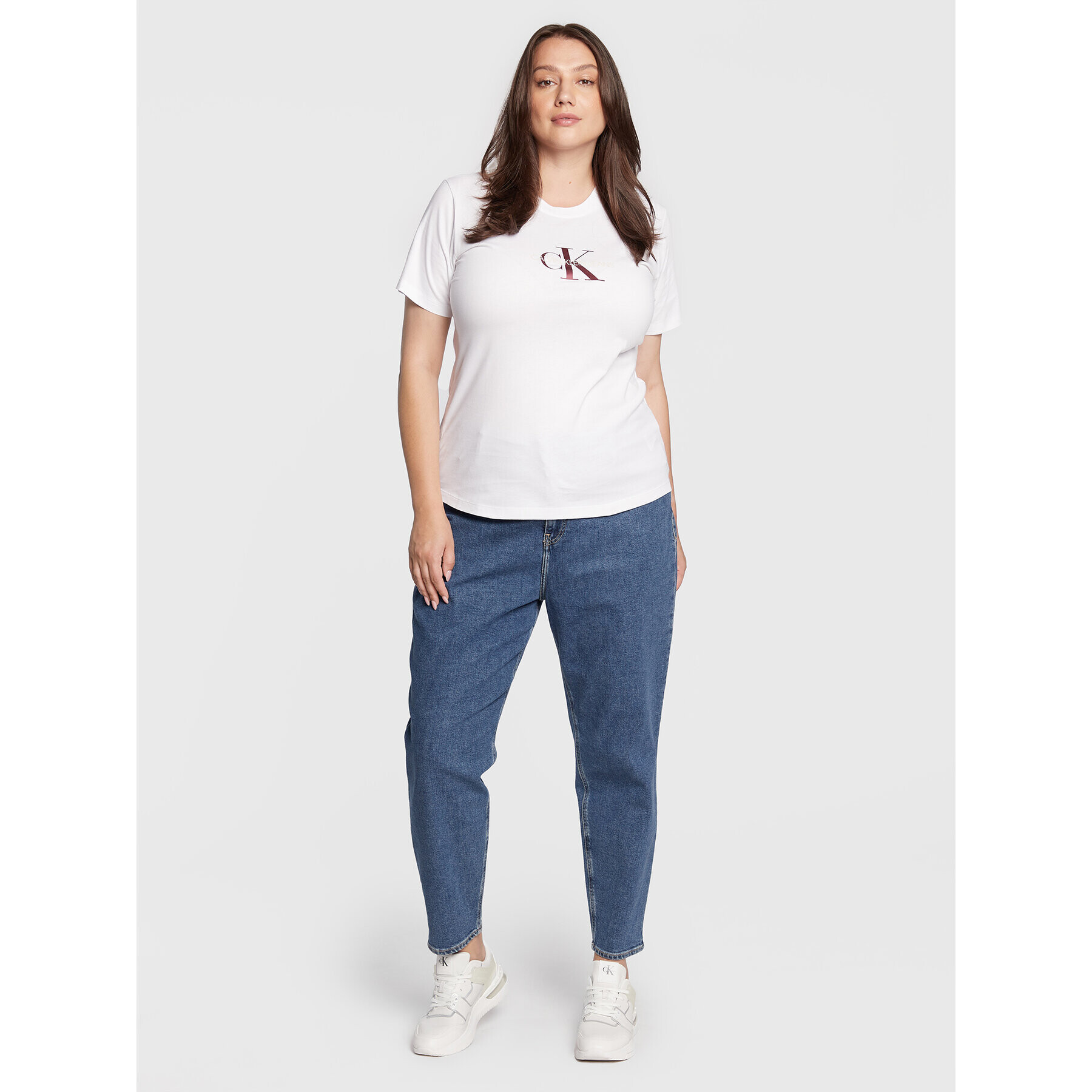 Calvin Klein Jeans Plus Дънки J20J217529 Син Mom Fit - Pepit.bg