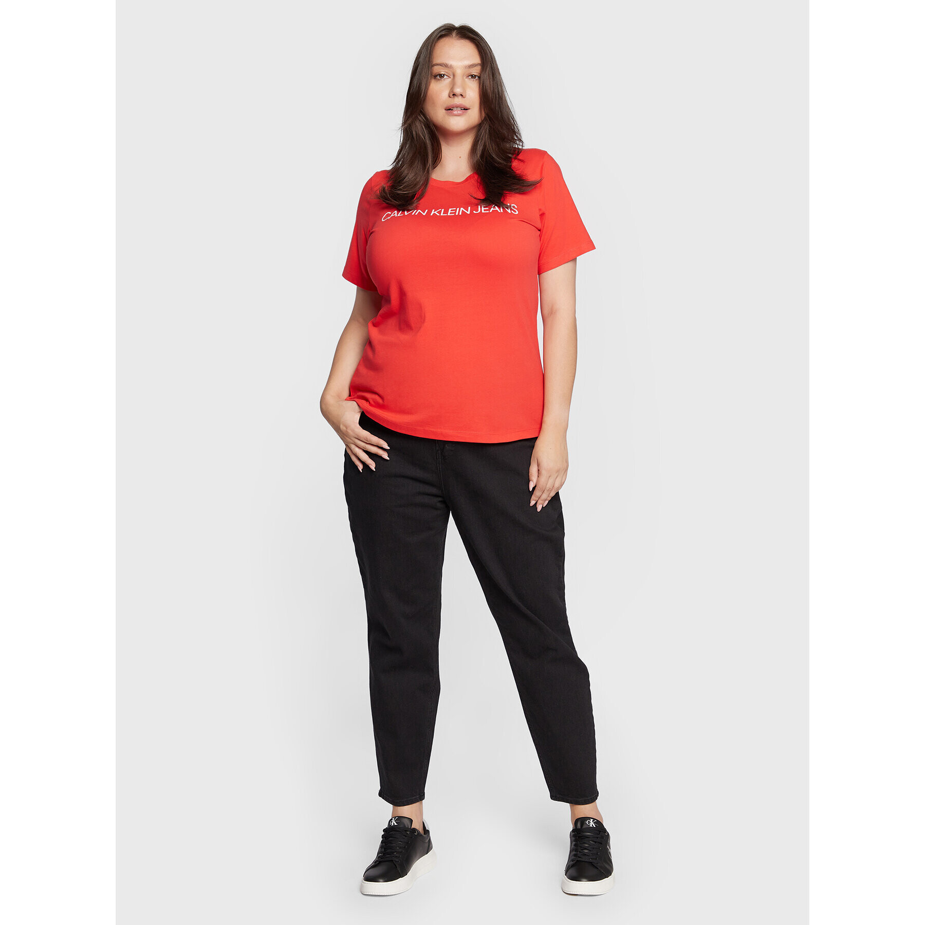 Calvin Klein Jeans Plus Дънки J20J217918 Черен Mom Fit - Pepit.bg