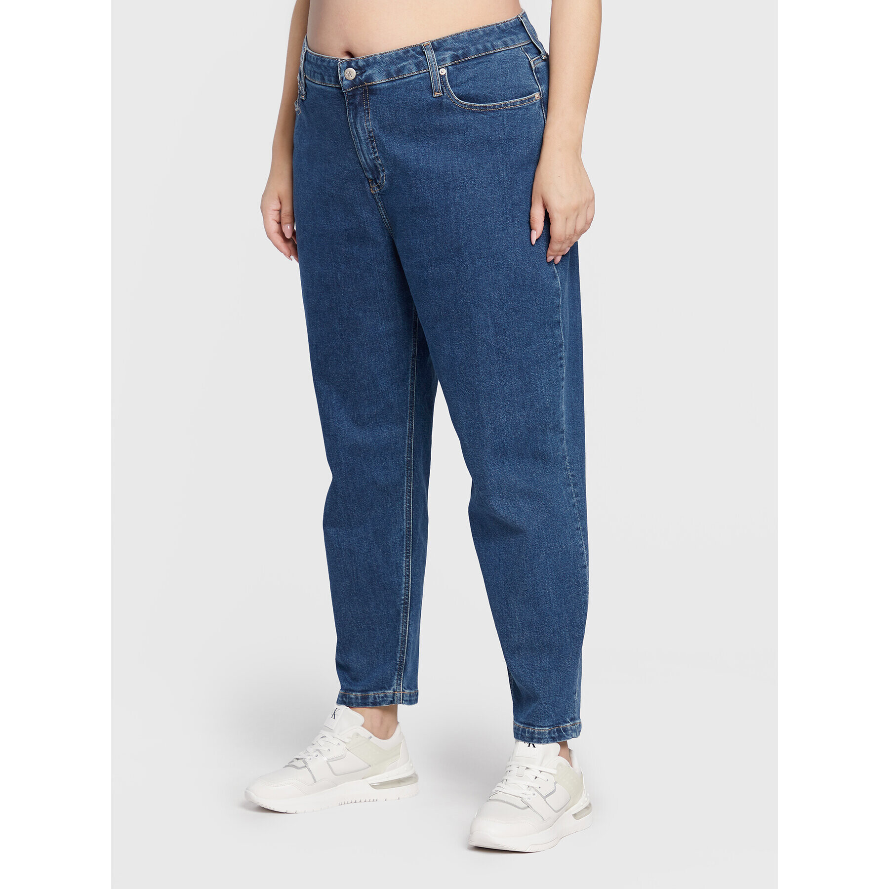 Calvin Klein Jeans Plus Дънки J20J217919 Тъмносин Mom Fit - Pepit.bg