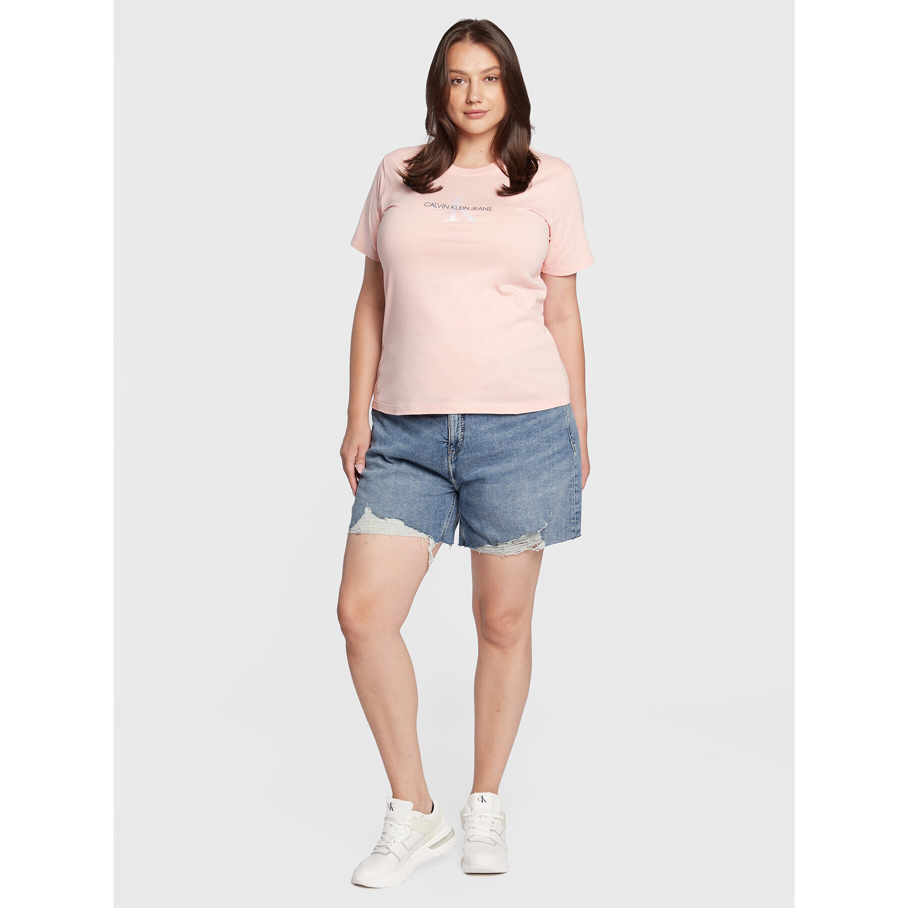 Calvin Klein Jeans Plus Дънкови шорти J20J218809 Тъмносин Mom Fit - Pepit.bg