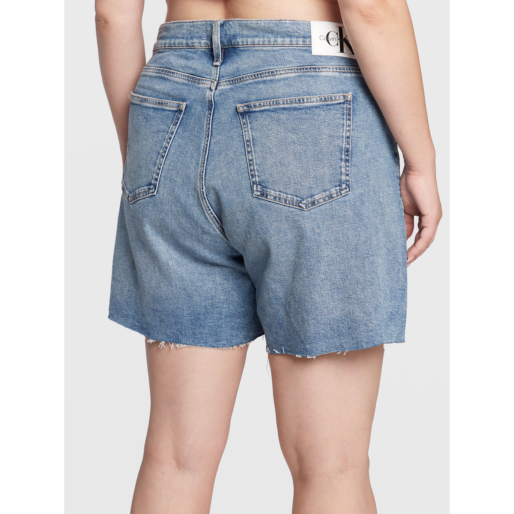 Calvin Klein Jeans Plus Дънкови шорти J20J218809 Тъмносин Mom Fit - Pepit.bg