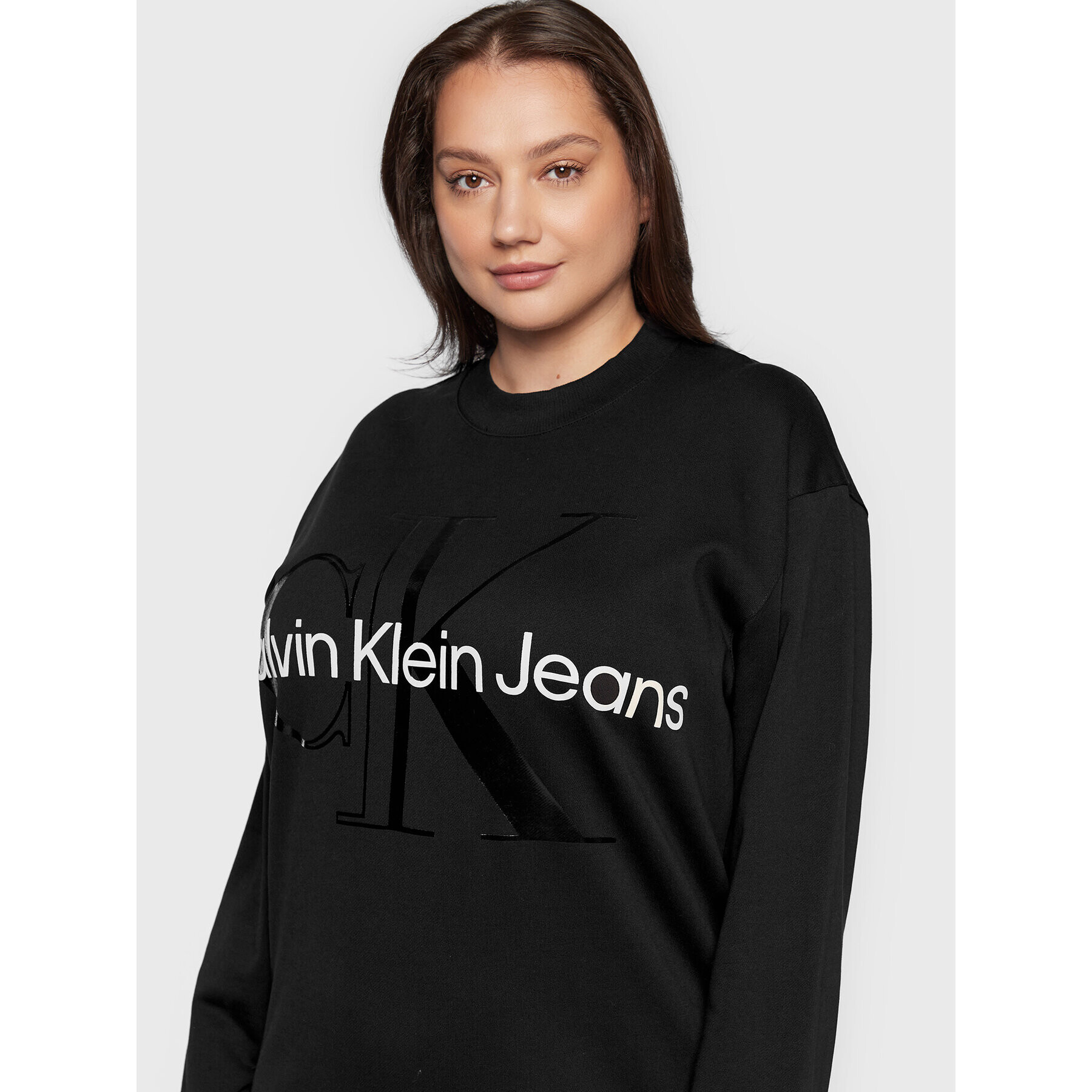 Calvin Klein Jeans Plus Ежедневна рокля J20J219718 Черен Regular Fit - Pepit.bg