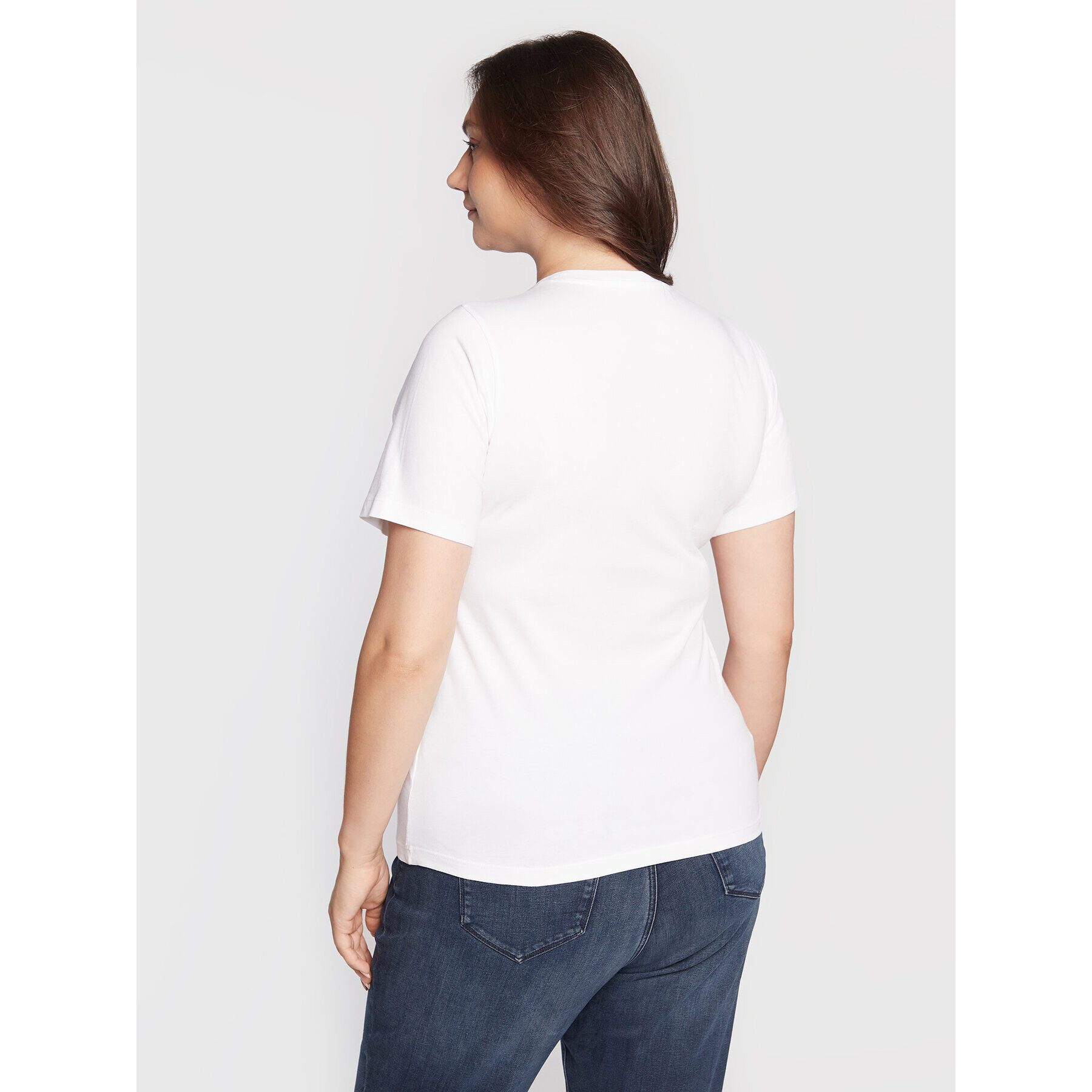 Calvin Klein Jeans Plus Тишърт J20J217531 Бял Regular Fit - Pepit.bg
