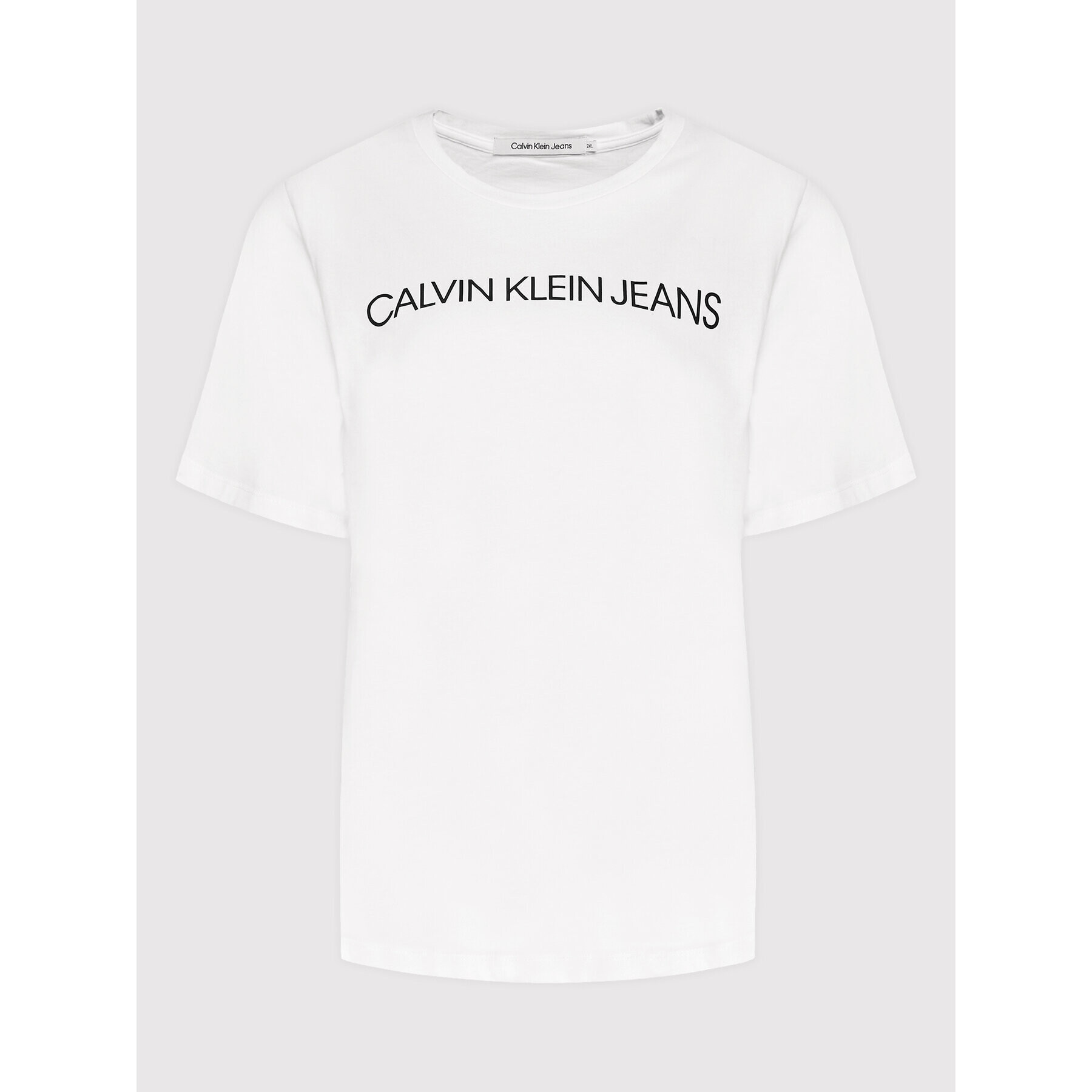 Calvin Klein Jeans Plus Тишърт J20J217531 Бял Regular Fit - Pepit.bg