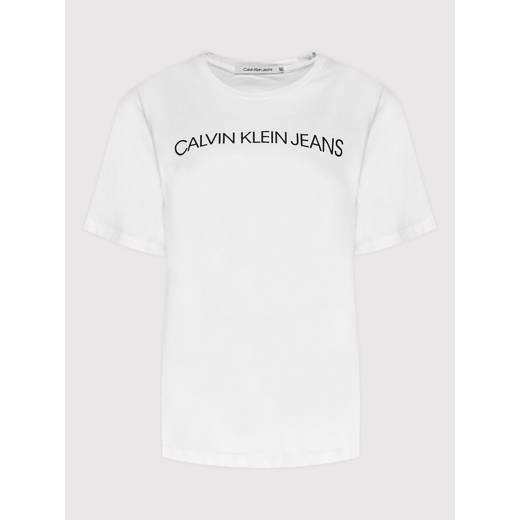 Calvin Klein Jeans Plus Тишърт J20J217531 Бял Regular Fit - Pepit.bg