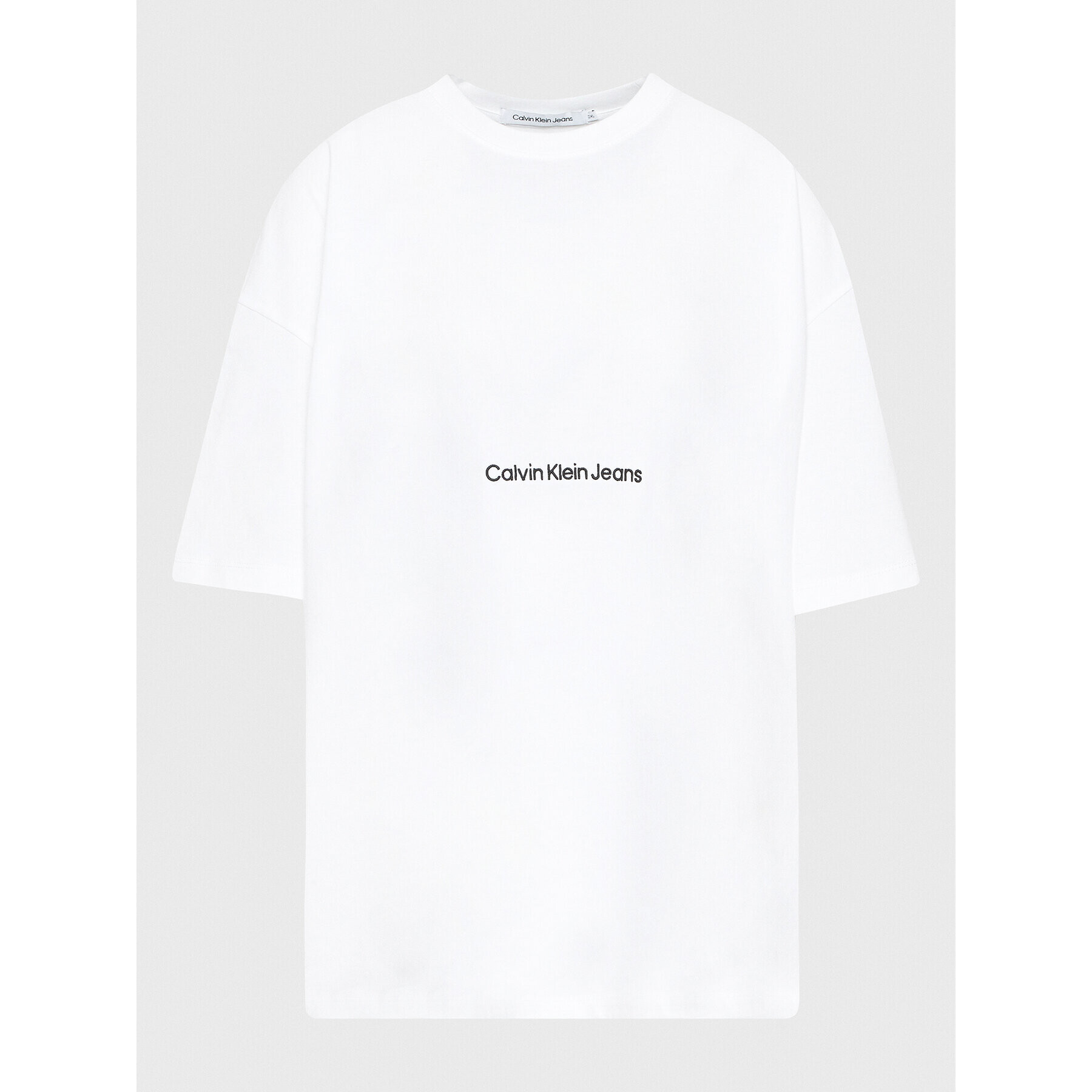 Calvin Klein Jeans Тишърт J20J221197 Бял Relaxed Fit - Pepit.bg