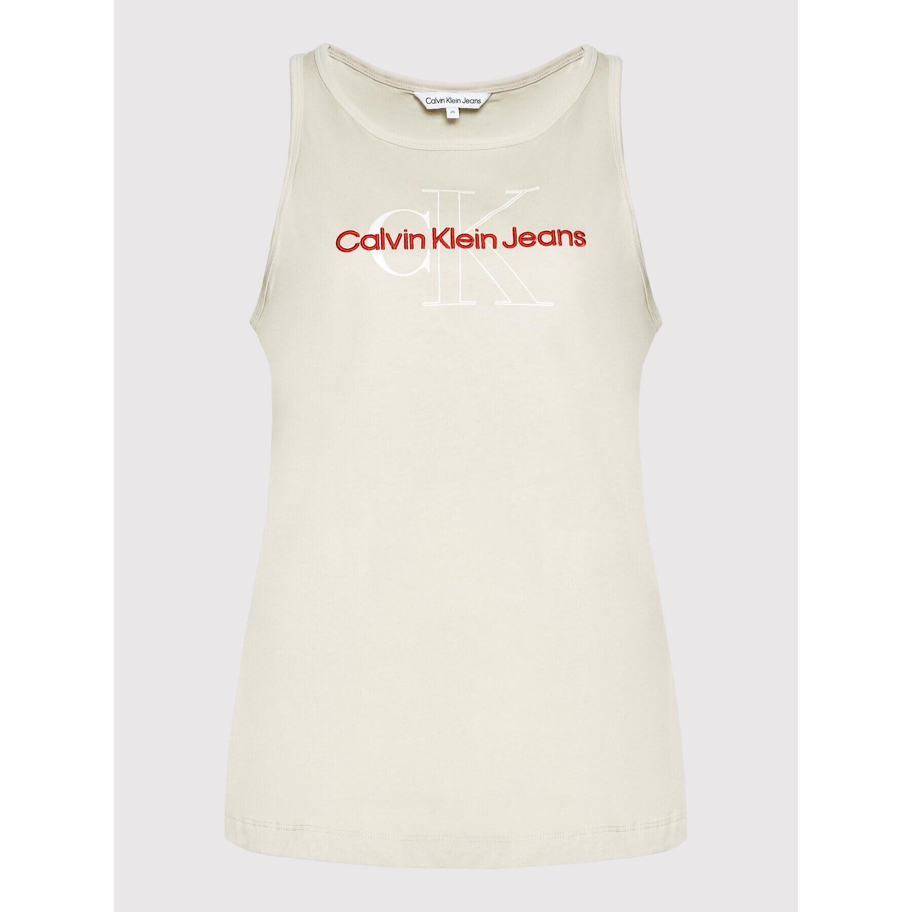 Calvin Klein Jeans Plus топ J20J218914 Бежов Regular Fit - Pepit.bg