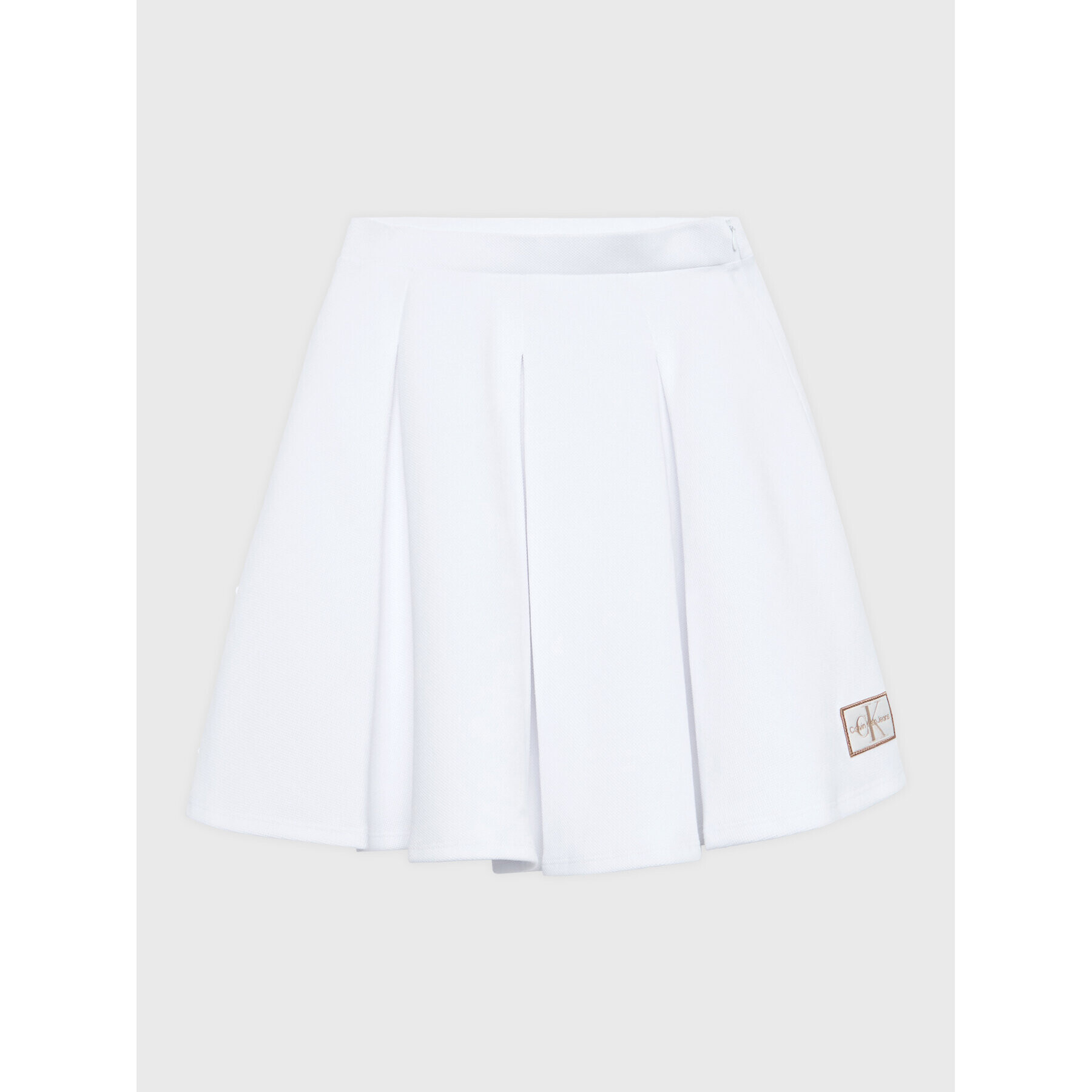 Calvin Klein Jeans Пола Interlock Pique Plated IG0IG01993 Бял Regular Fit - Pepit.bg