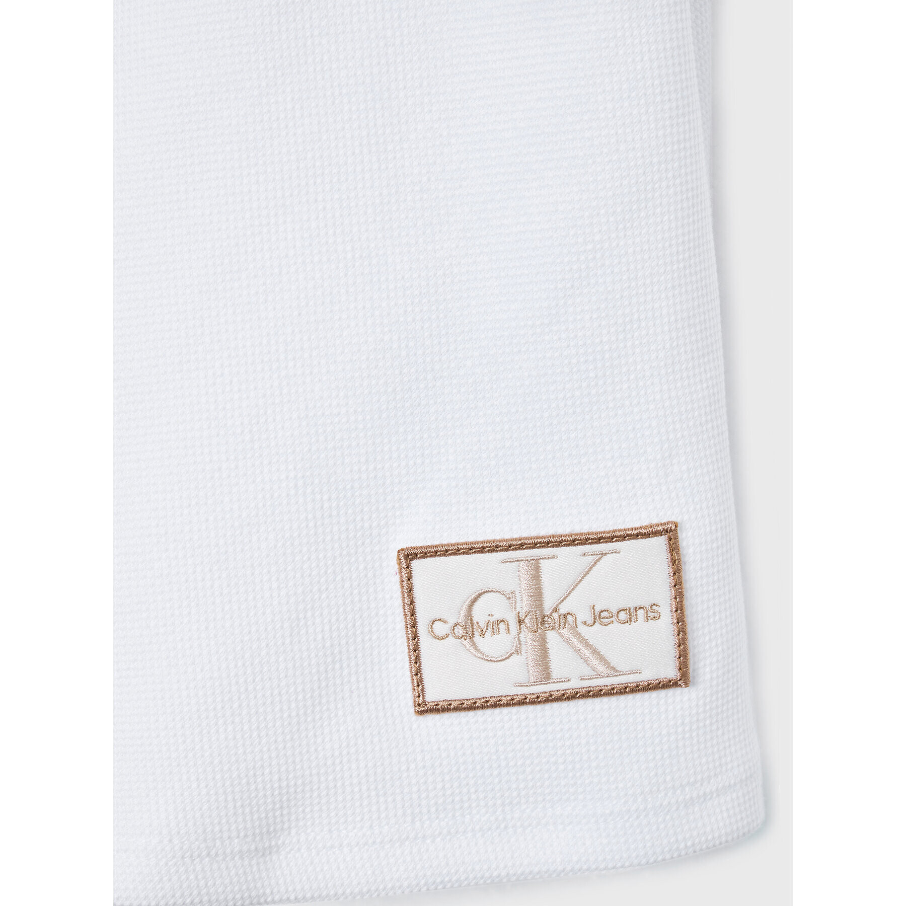 Calvin Klein Jeans Пола Interlock Pique Plated IG0IG01993 Бял Regular Fit - Pepit.bg