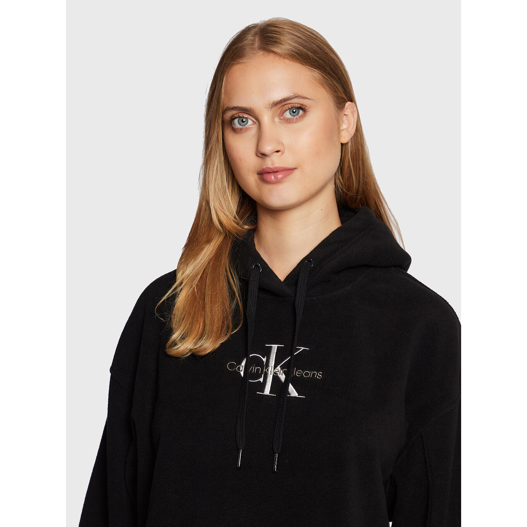 Calvin Klein Jeans Полар J20J219762 Черен Relaxed Fit - Pepit.bg