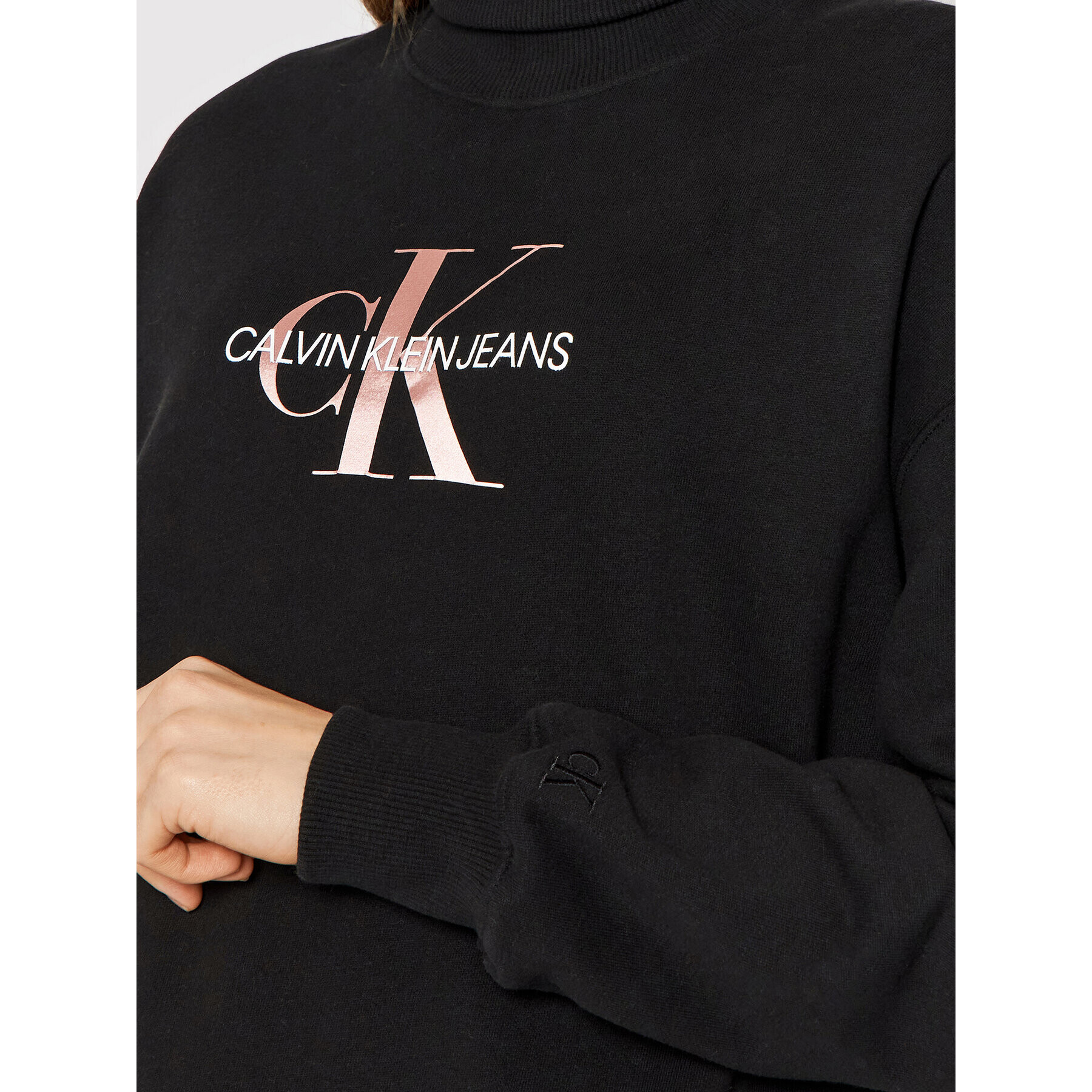 Calvin Klein Jeans Поло J20J216962 Черен Oversize - Pepit.bg