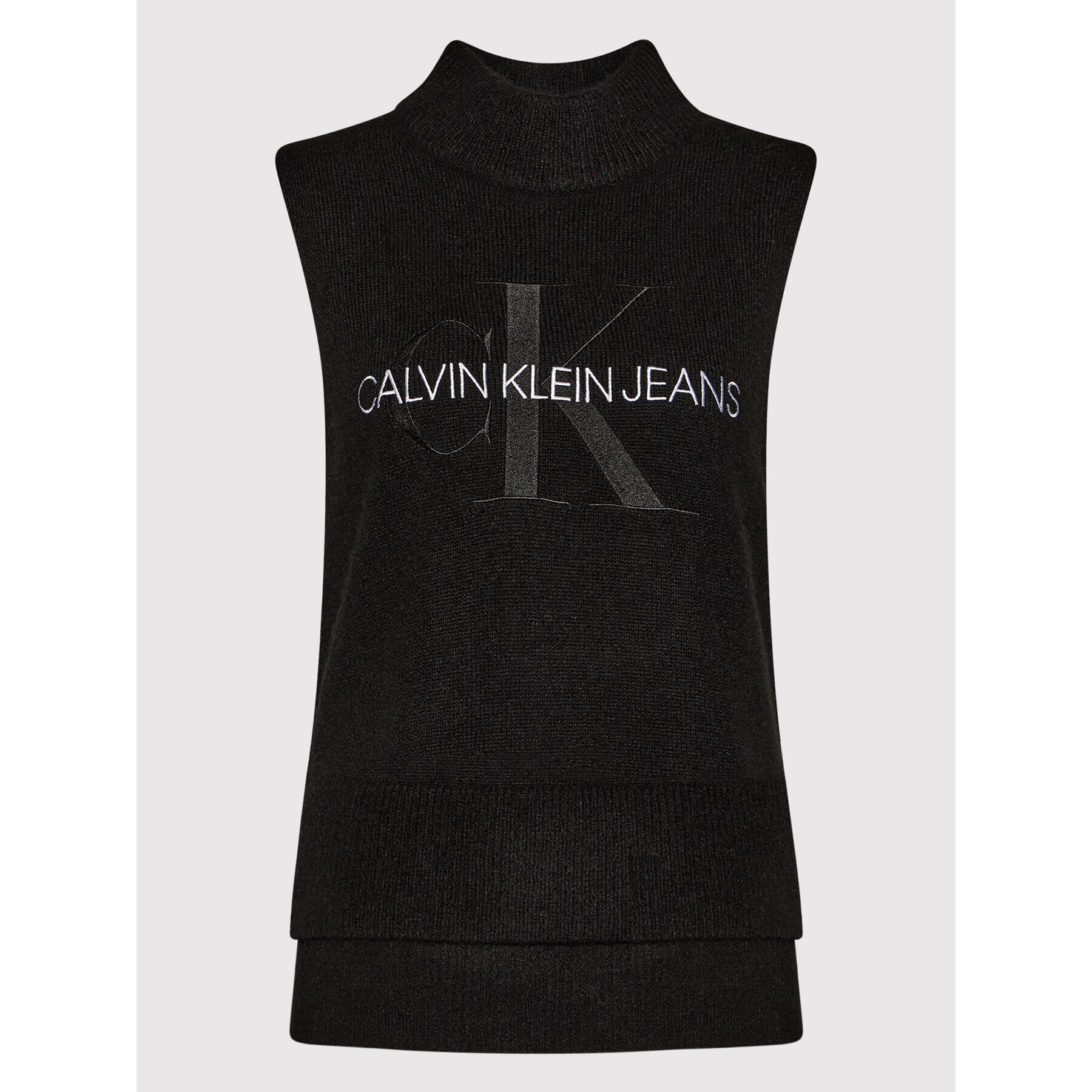 Calvin Klein Jeans Поло J20J217574 Черен Regular Fit - Pepit.bg