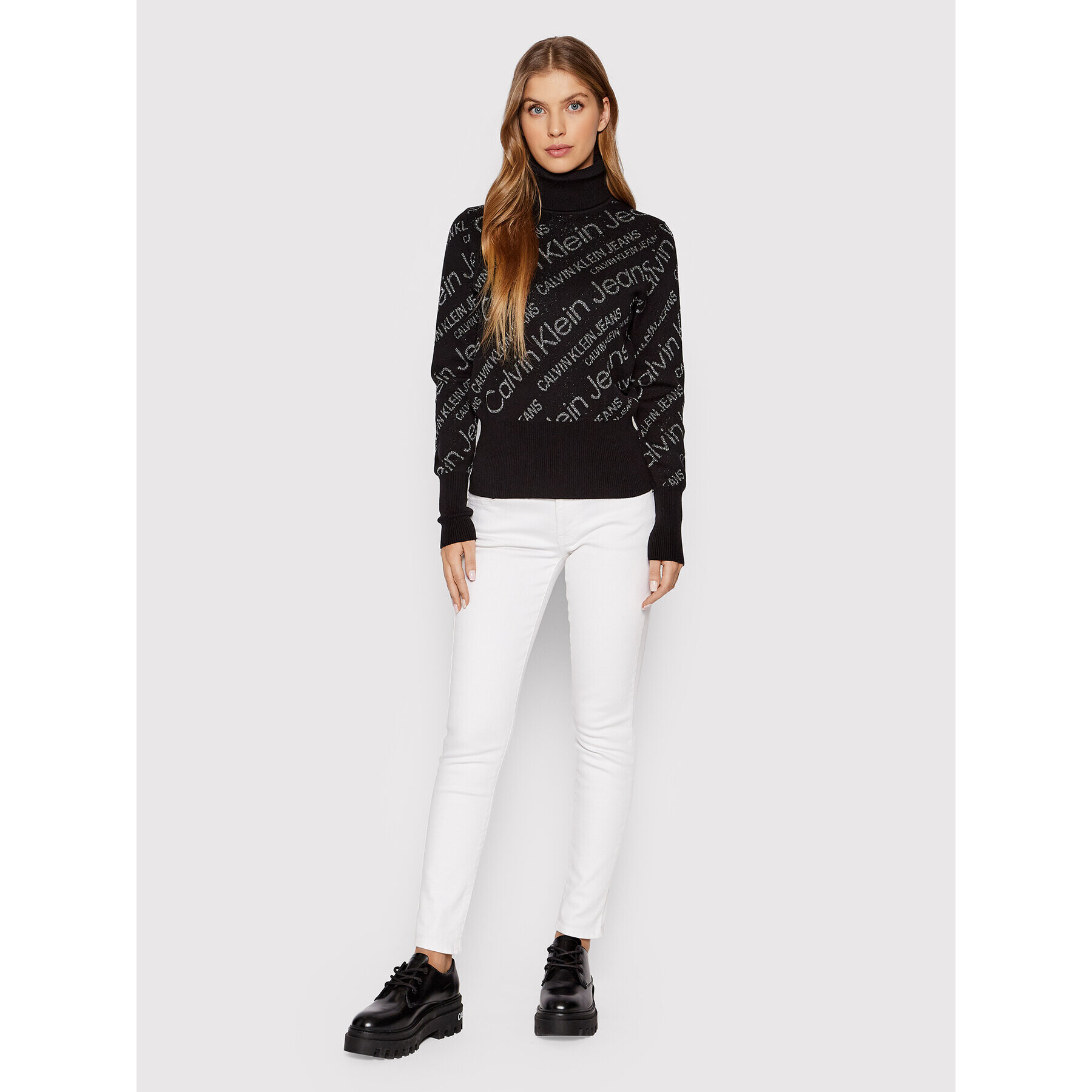 Calvin Klein Jeans Поло J20J217727 Черен Regular Fit - Pepit.bg