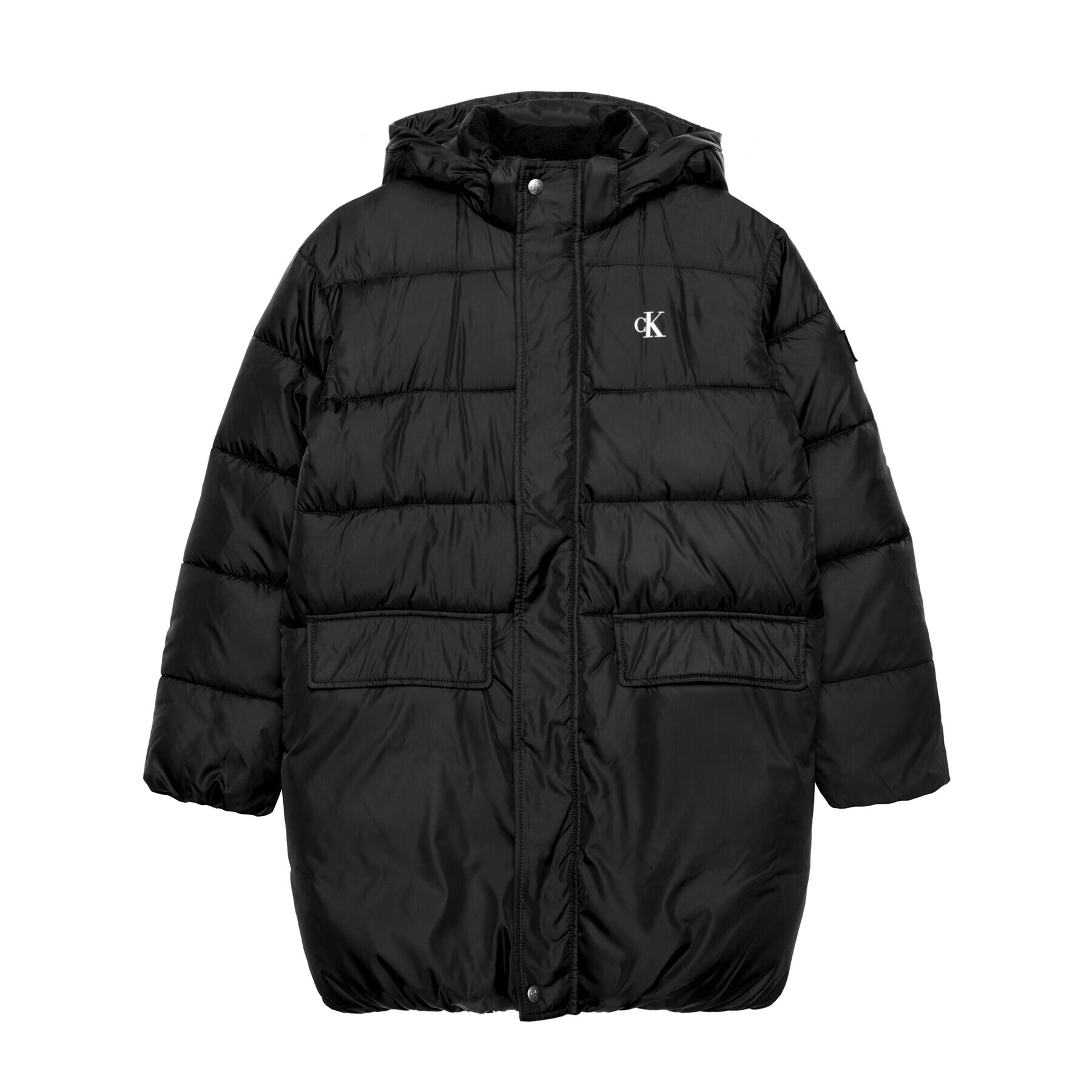 Calvin Klein Jeans Пухено яке Essential IB0IB00558 Черен Regular Fit - Pepit.bg