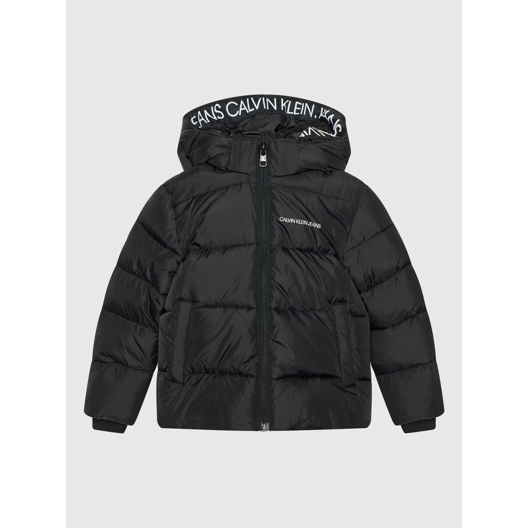 Calvin Klein Jeans Пухено яке IB0IB00937 Черен Regular Fit - Pepit.bg