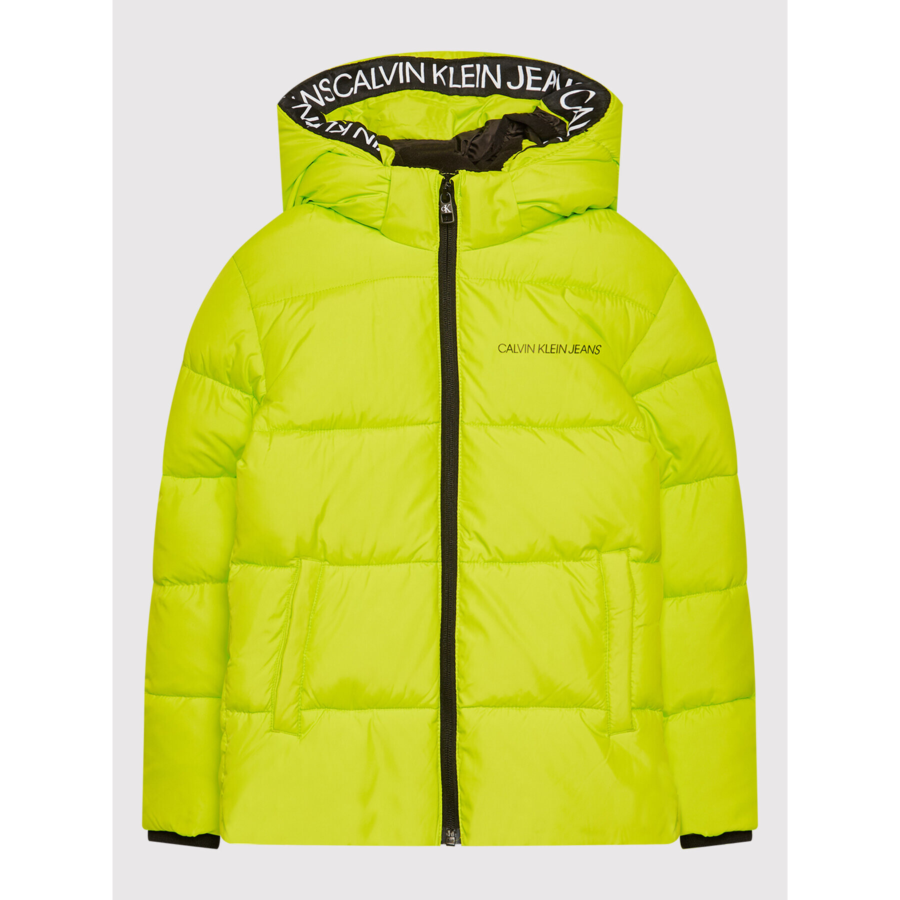 Calvin Klein Jeans Пухено яке IB0IB00937 Зелен Regular Fit - Pepit.bg