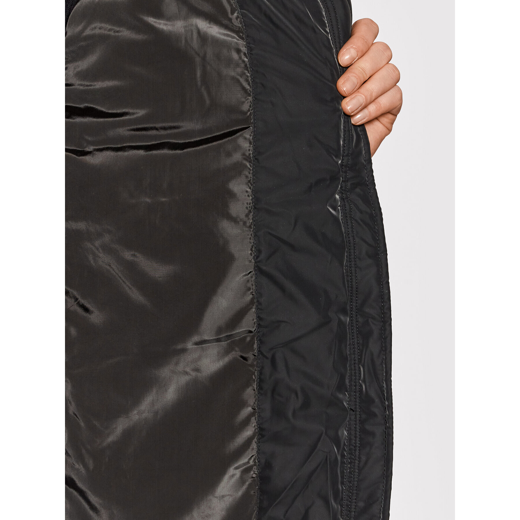 Calvin Klein Jeans Пухено яке J20J216873 Черен Oversize - Pepit.bg