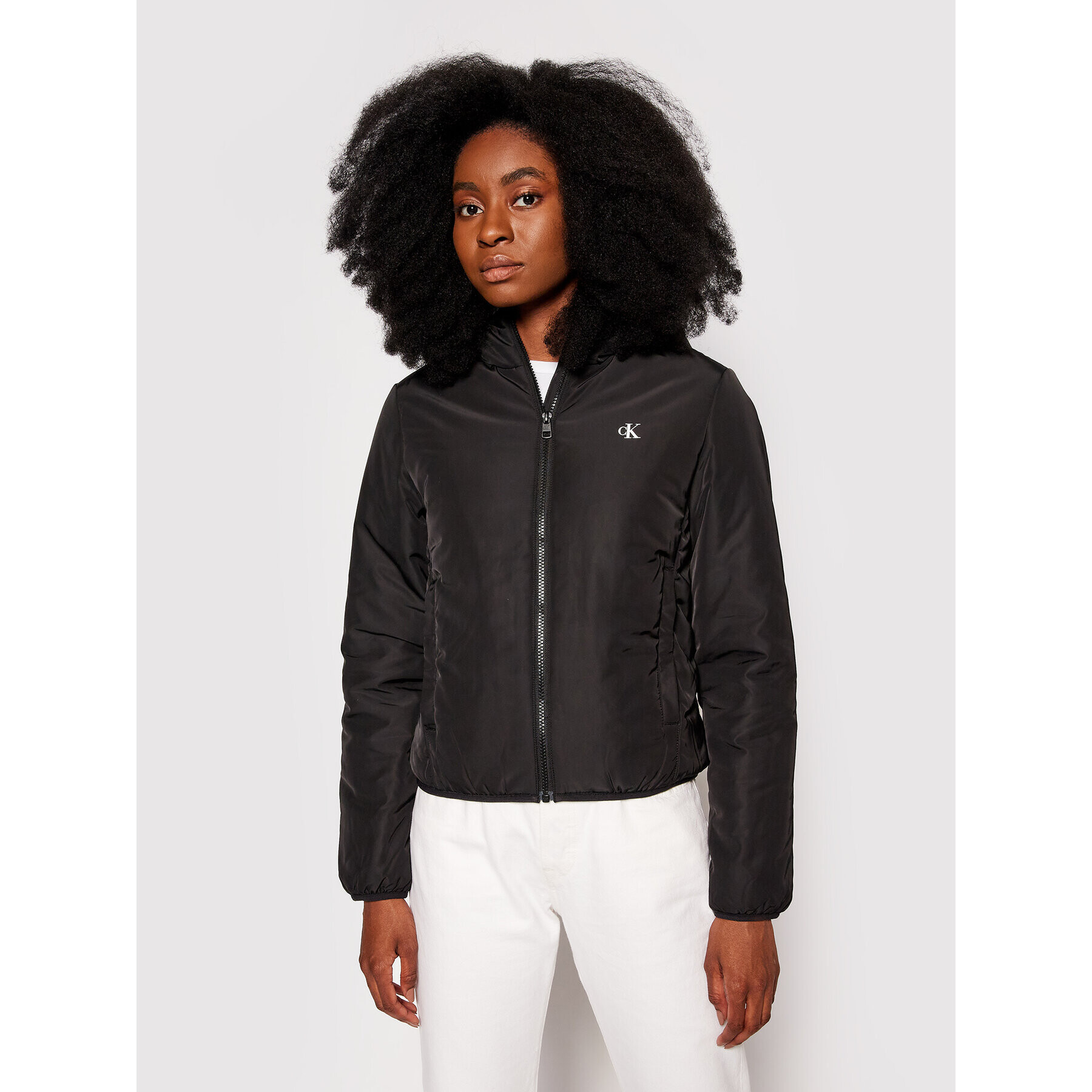 Calvin Klein Jeans Пухено яке J20J217126 Черен Regular Fit - Pepit.bg