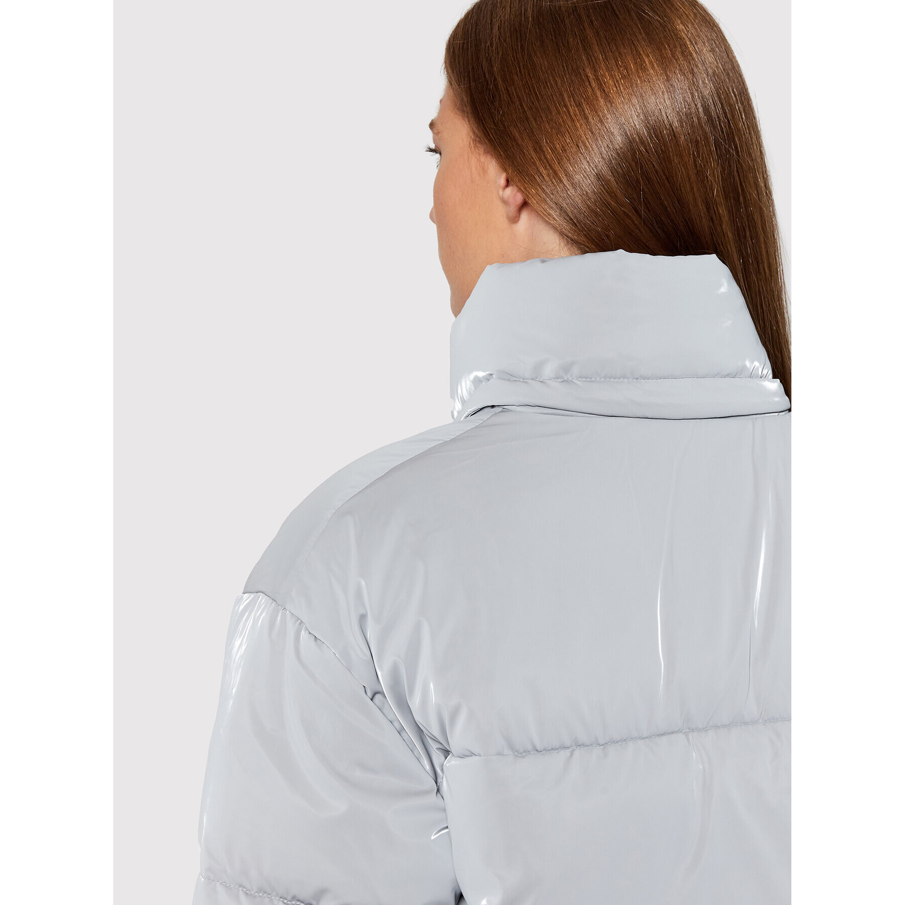Calvin Klein Jeans Пухено яке J20J217426 Сив Oversize - Pepit.bg