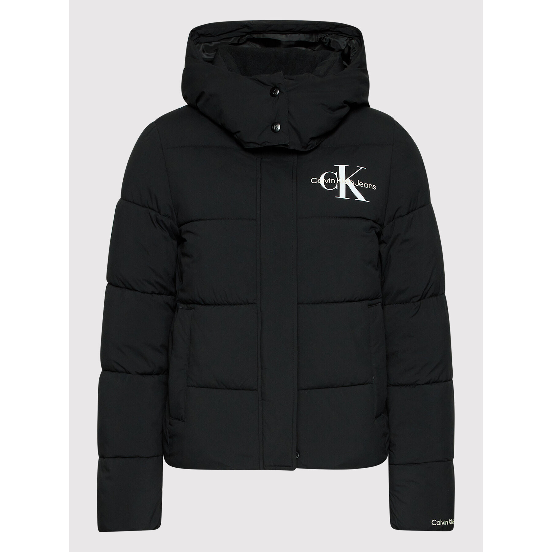 Calvin Klein Jeans Пухено яке J20J219007 Черен Regular Fit - Pepit.bg