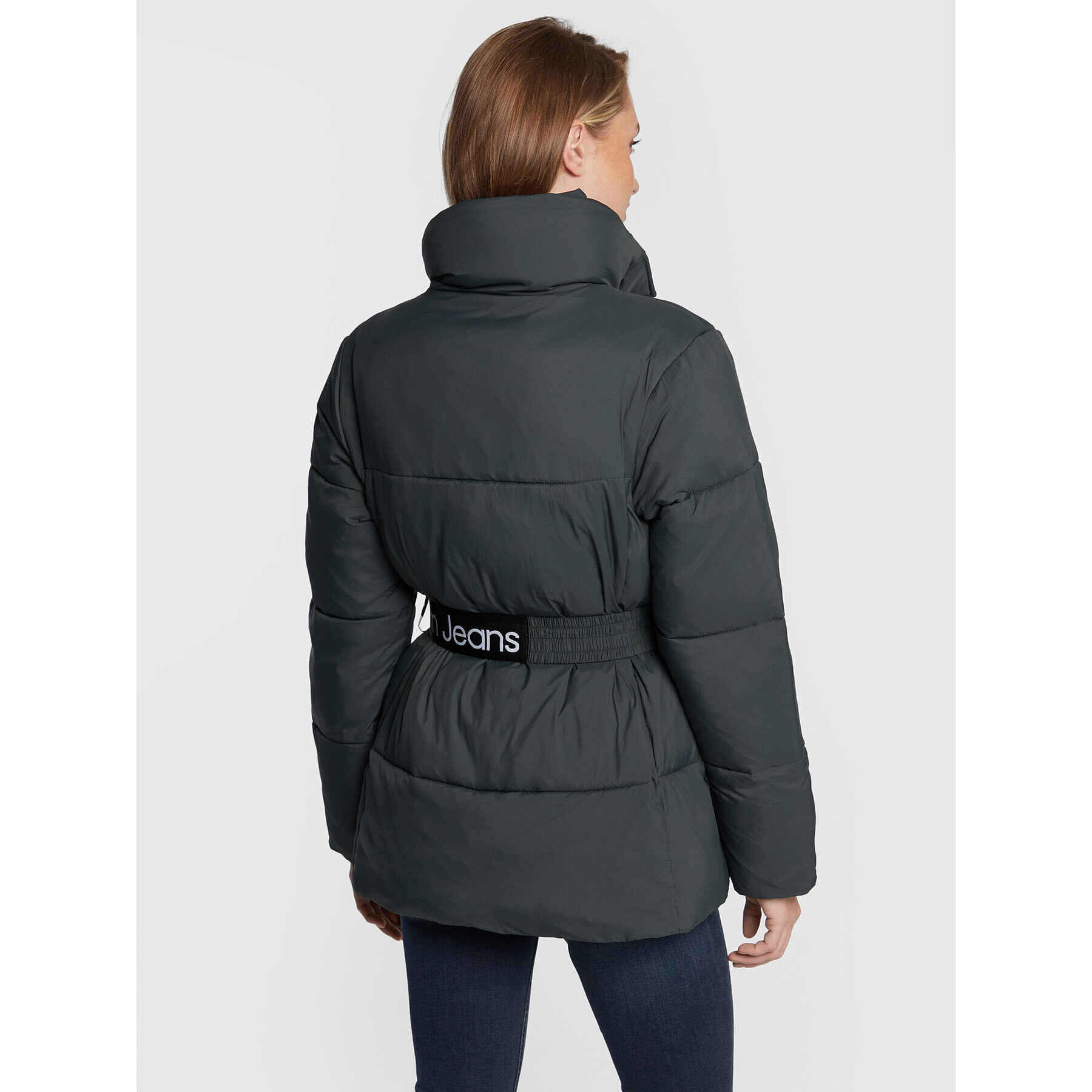 Calvin Klein Jeans Пухено яке J20J219828 Зелен Regular Fit - Pepit.bg