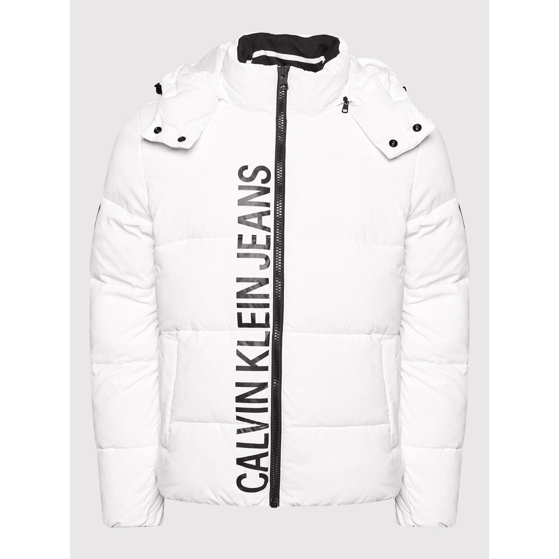 Calvin Klein Jeans Пухено яке J30J319057 Бял Regular Fit - Pepit.bg
