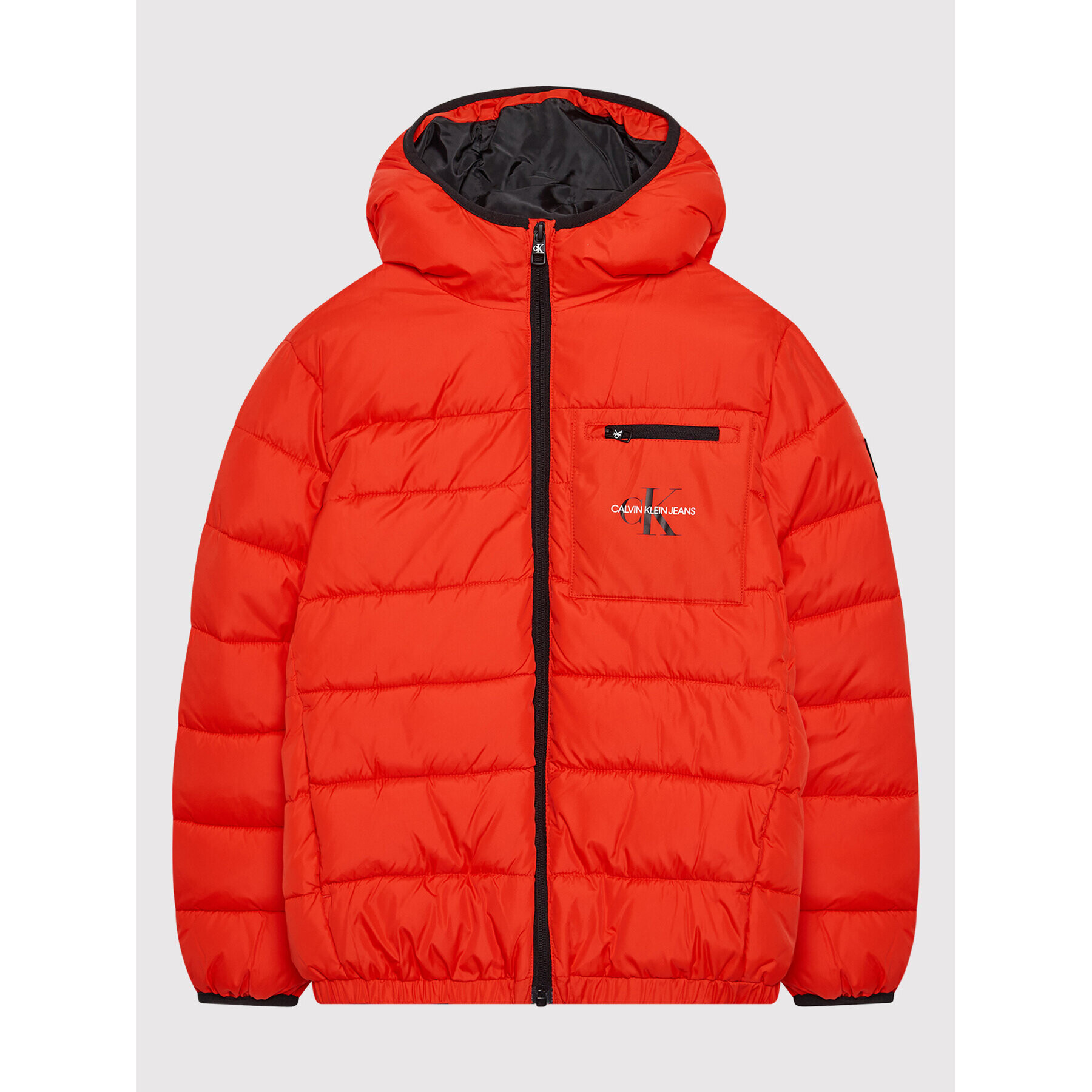 Calvin Klein Jeans Пухено яке Packable Backpack IB0IB00957 Оранжев Regular Fit - Pepit.bg