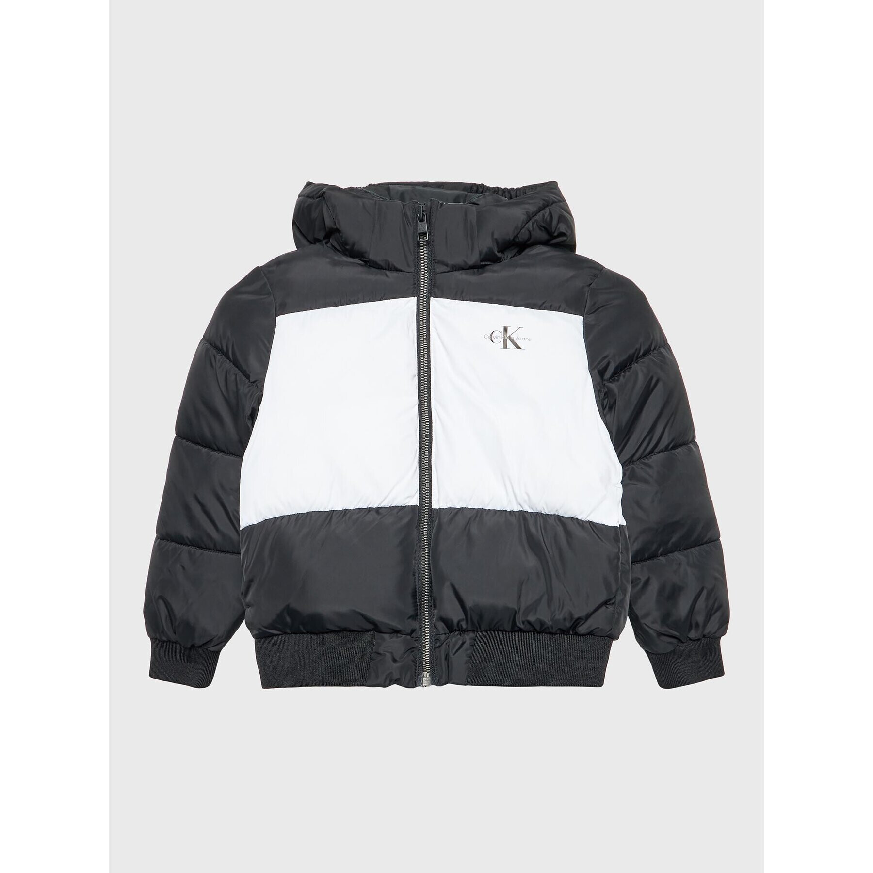 Calvin Klein Jeans Пухено яке Block IB0IB01332 Черен Regular Fit - Pepit.bg