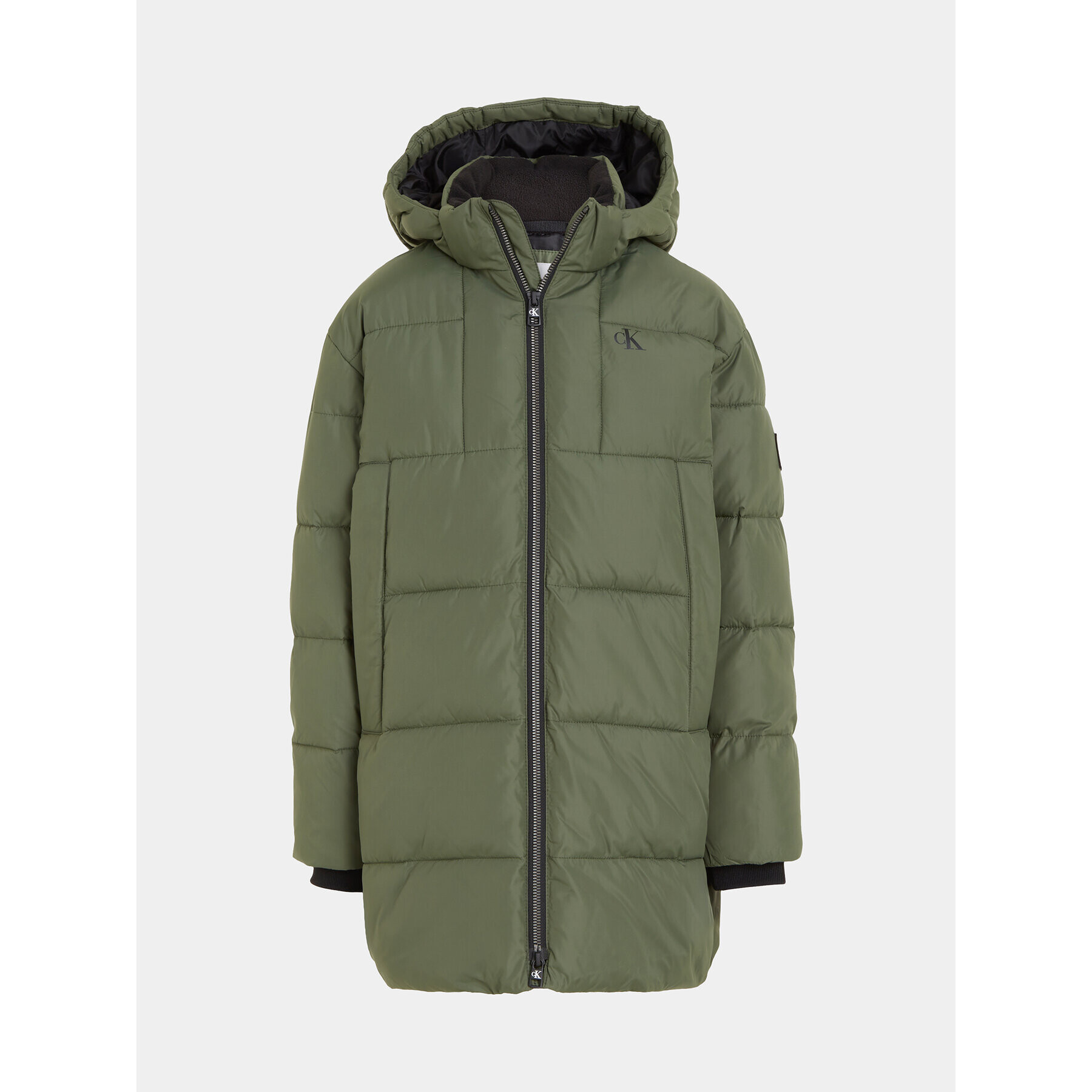 Calvin Klein Jeans Пухено яке Essential IB0IB01277 Зелен Regular Fit - Pepit.bg