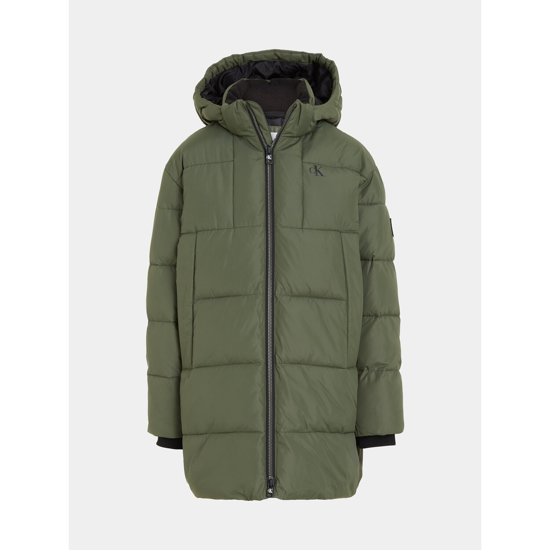 Calvin Klein Jeans Пухено яке Essential IB0IB01277 Зелен Regular Fit - Pepit.bg