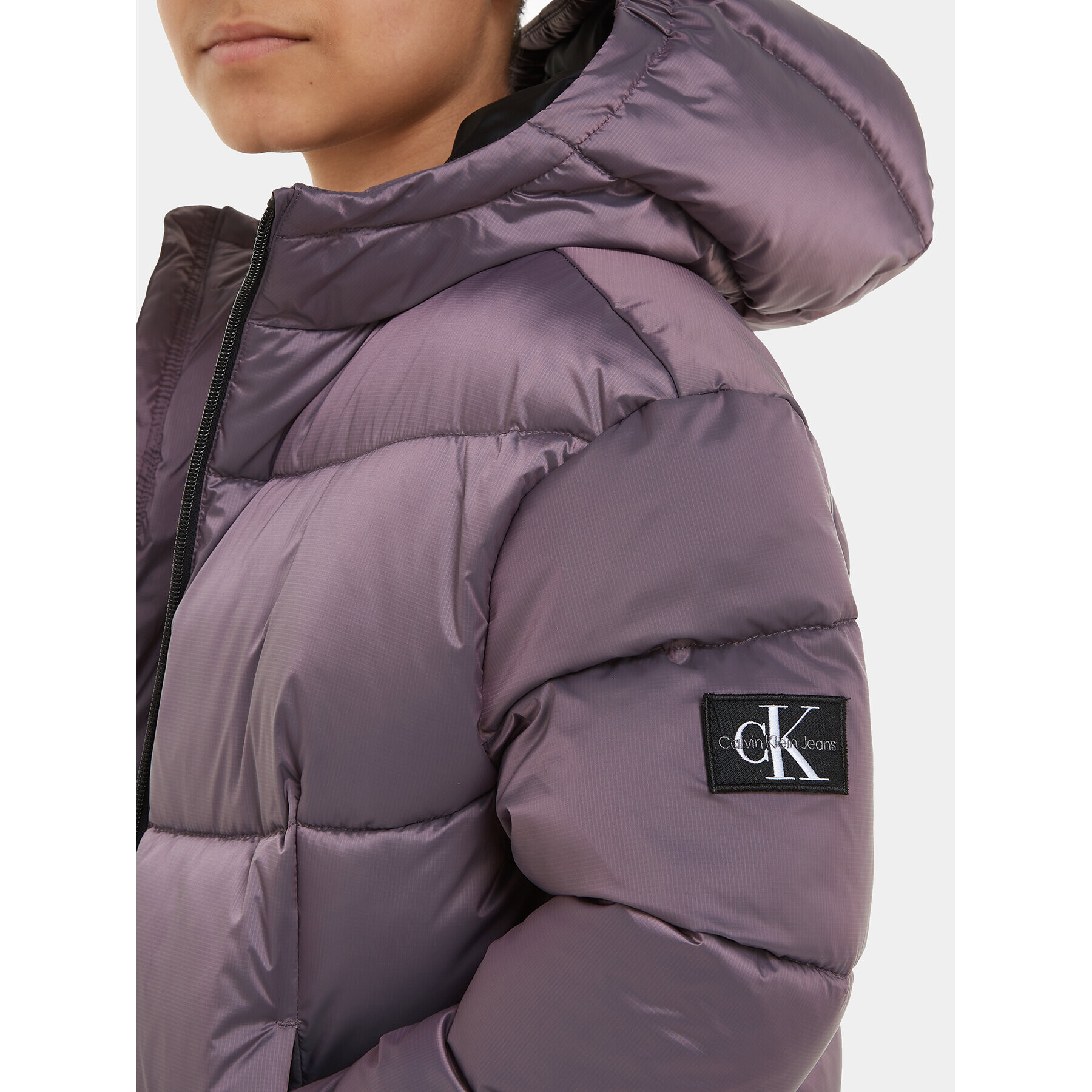 Calvin Klein Jeans Пухено яке Hyper Two Tone IB0IB01818 Виолетов Regular Fit - Pepit.bg