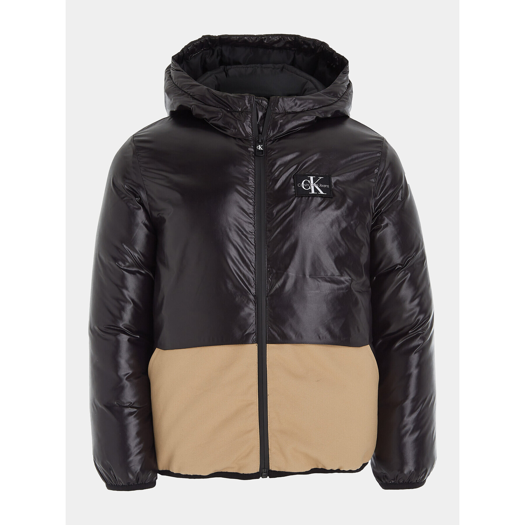 Calvin Klein Jeans Пухено яке IB0IB01718 Черен Regular Fit - Pepit.bg