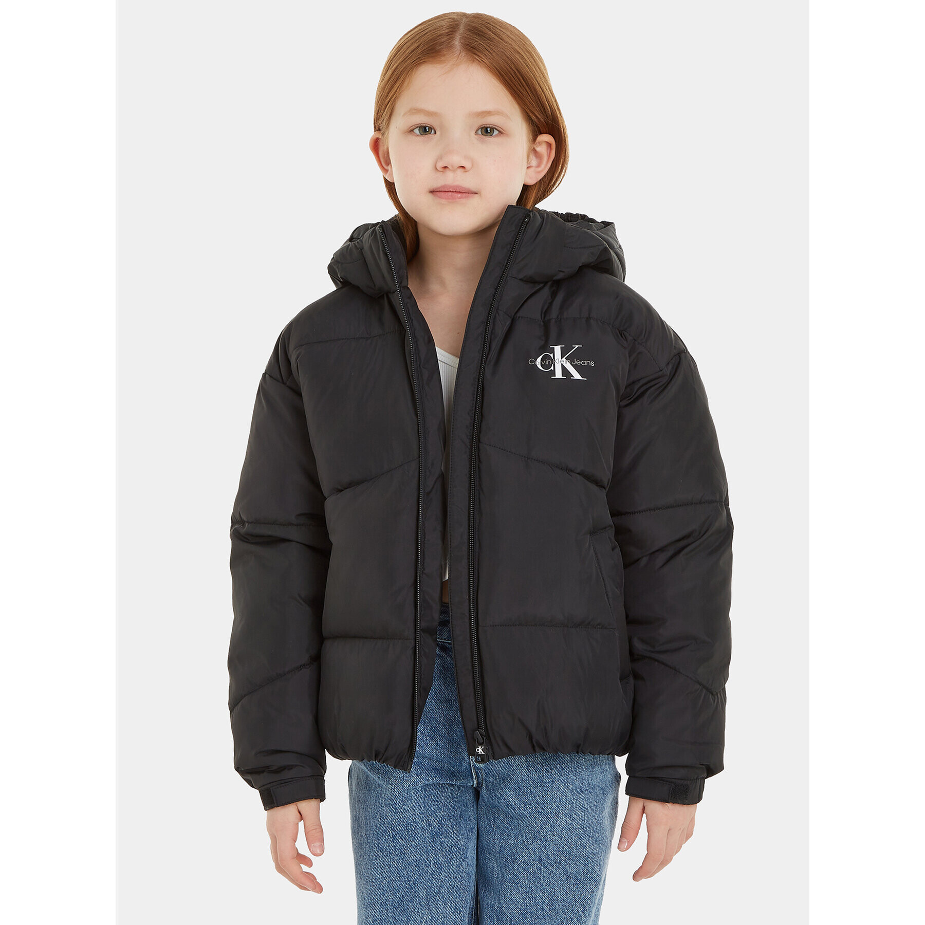 Calvin Klein Jeans Пухено яке IG0IG02056 Черен Regular Fit - Pepit.bg