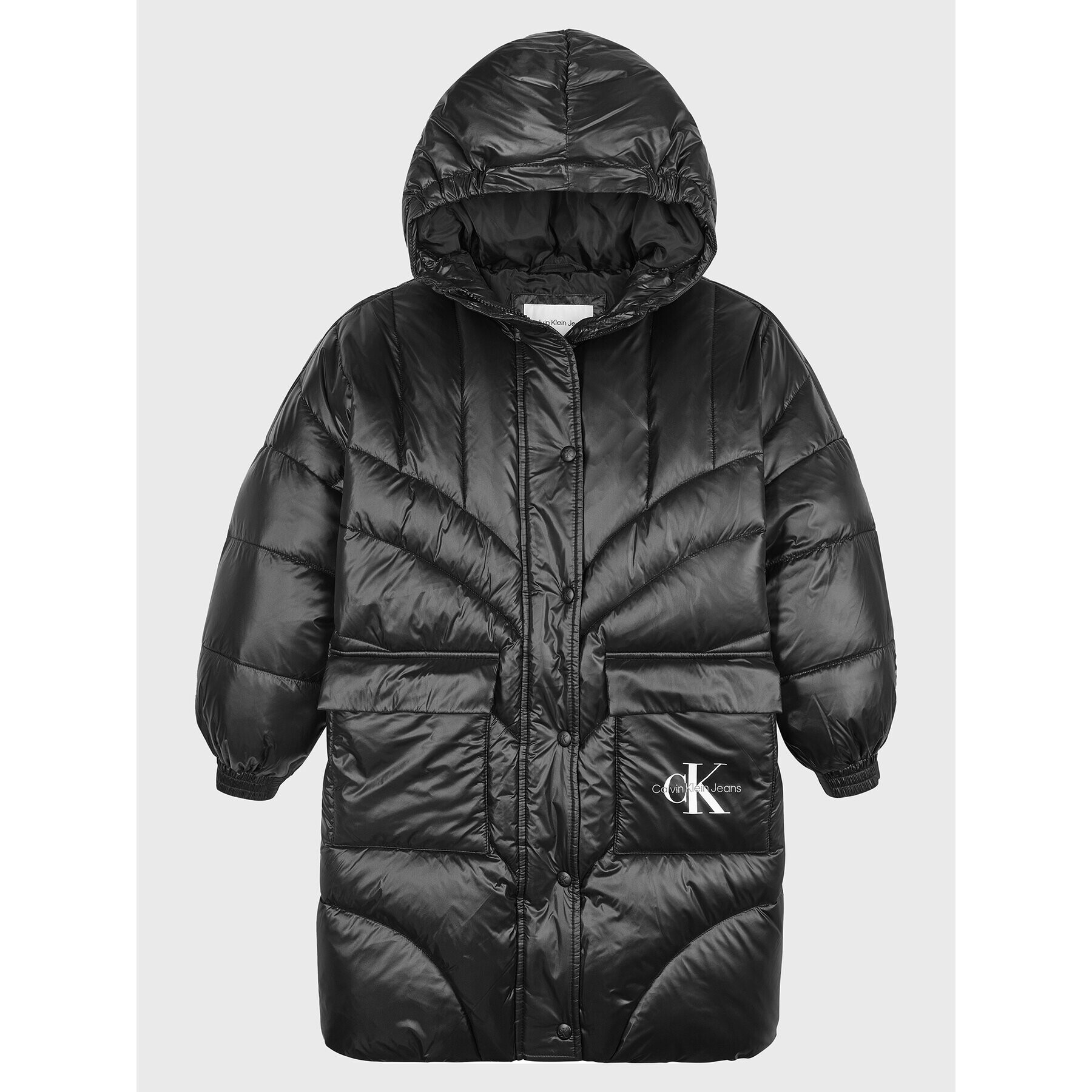 Calvin Klein Jeans Пухено яке IG0IG02238 Черен Oversize - Pepit.bg