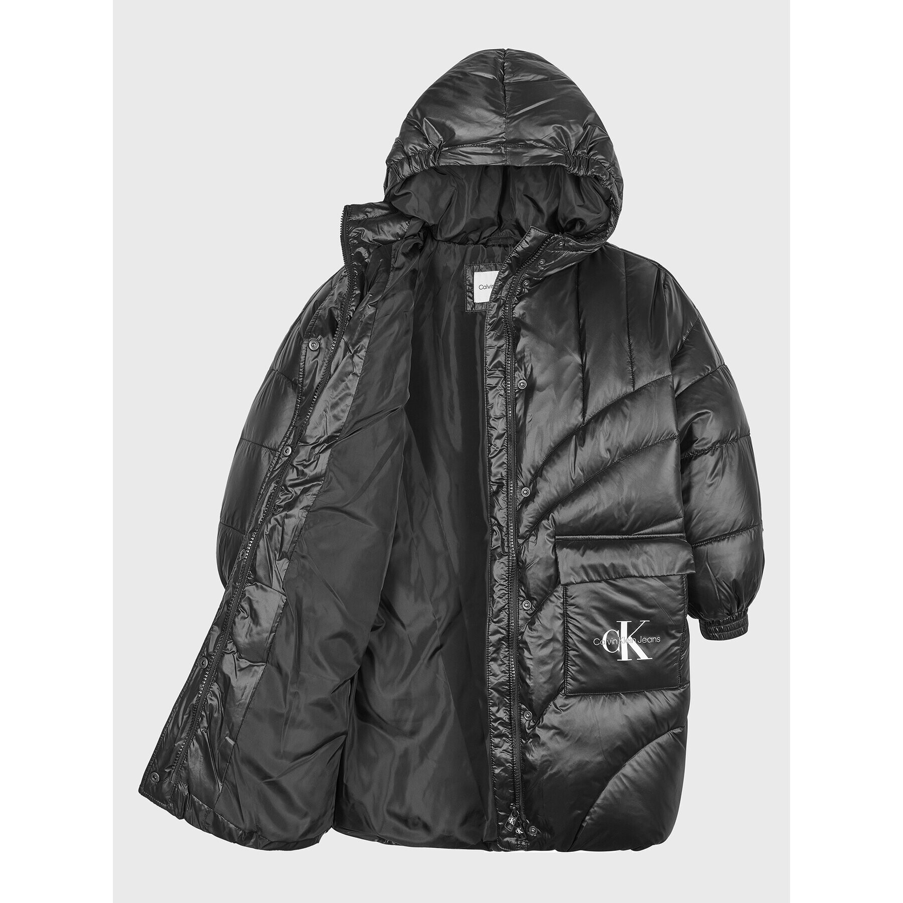Calvin Klein Jeans Пухено яке IG0IG02238 Черен Oversize - Pepit.bg