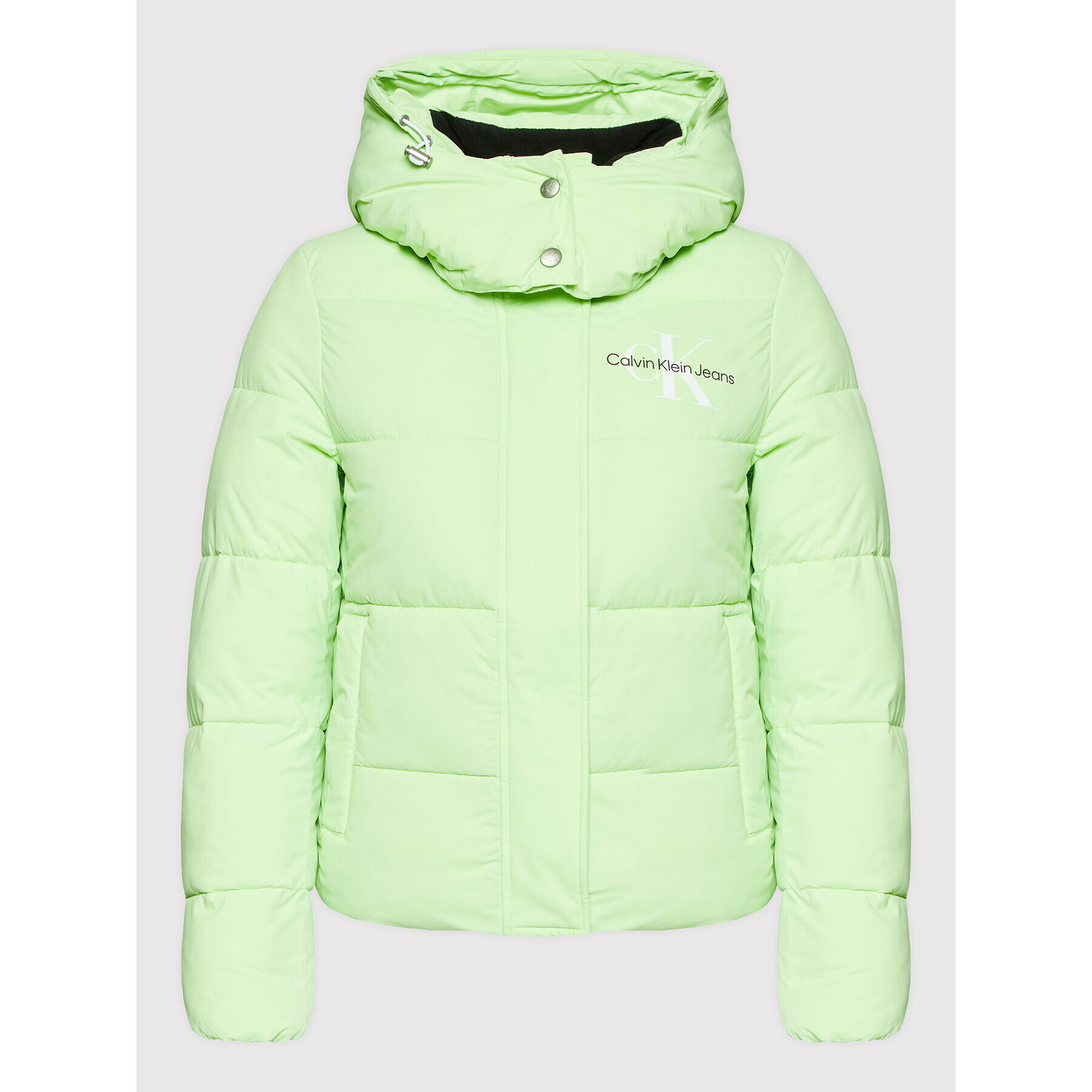 Calvin Klein Jeans Пухено яке J20J219007 Зелен Regular Fit - Pepit.bg