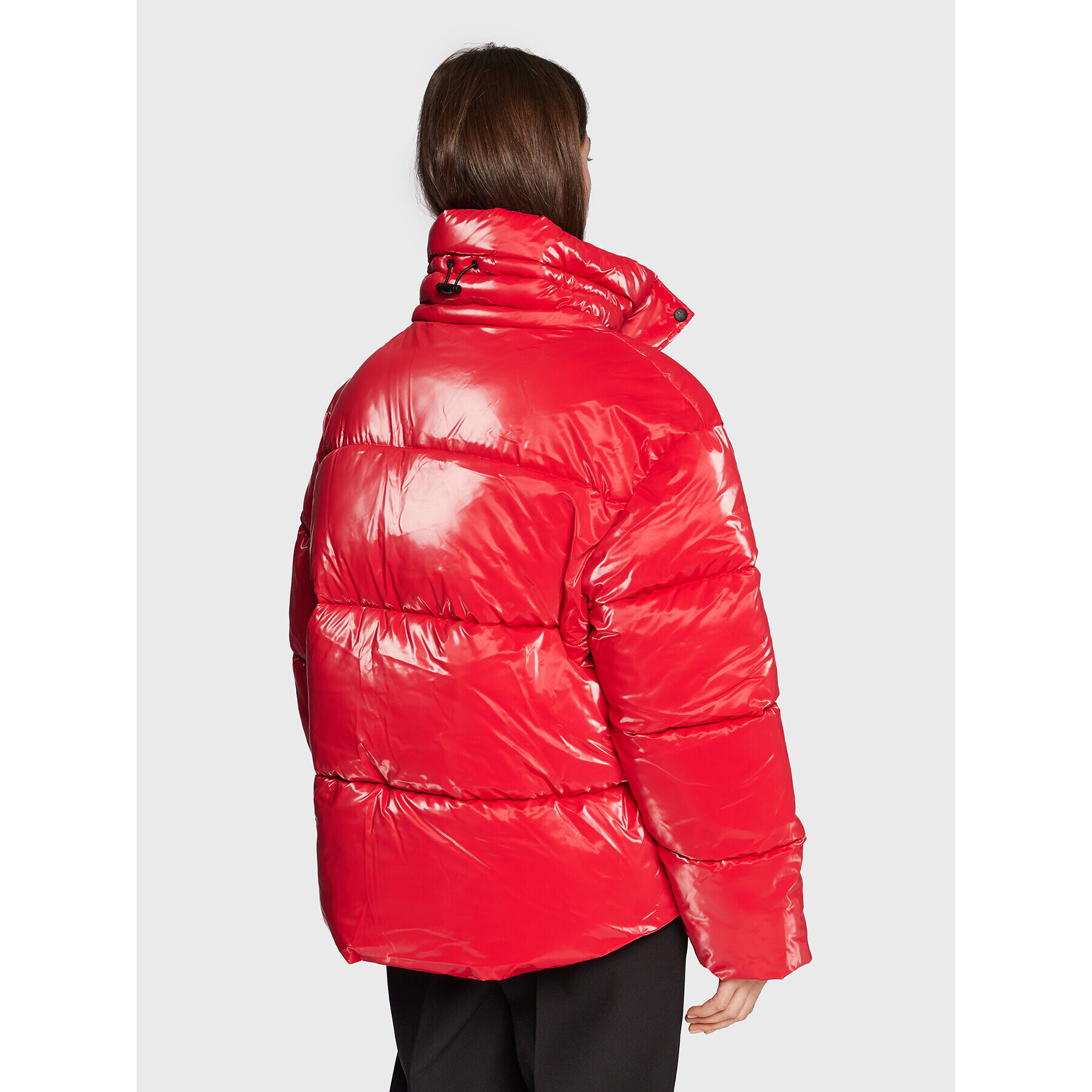 Calvin Klein Jeans Пухено яке J20J219838 Червен Oversize - Pepit.bg