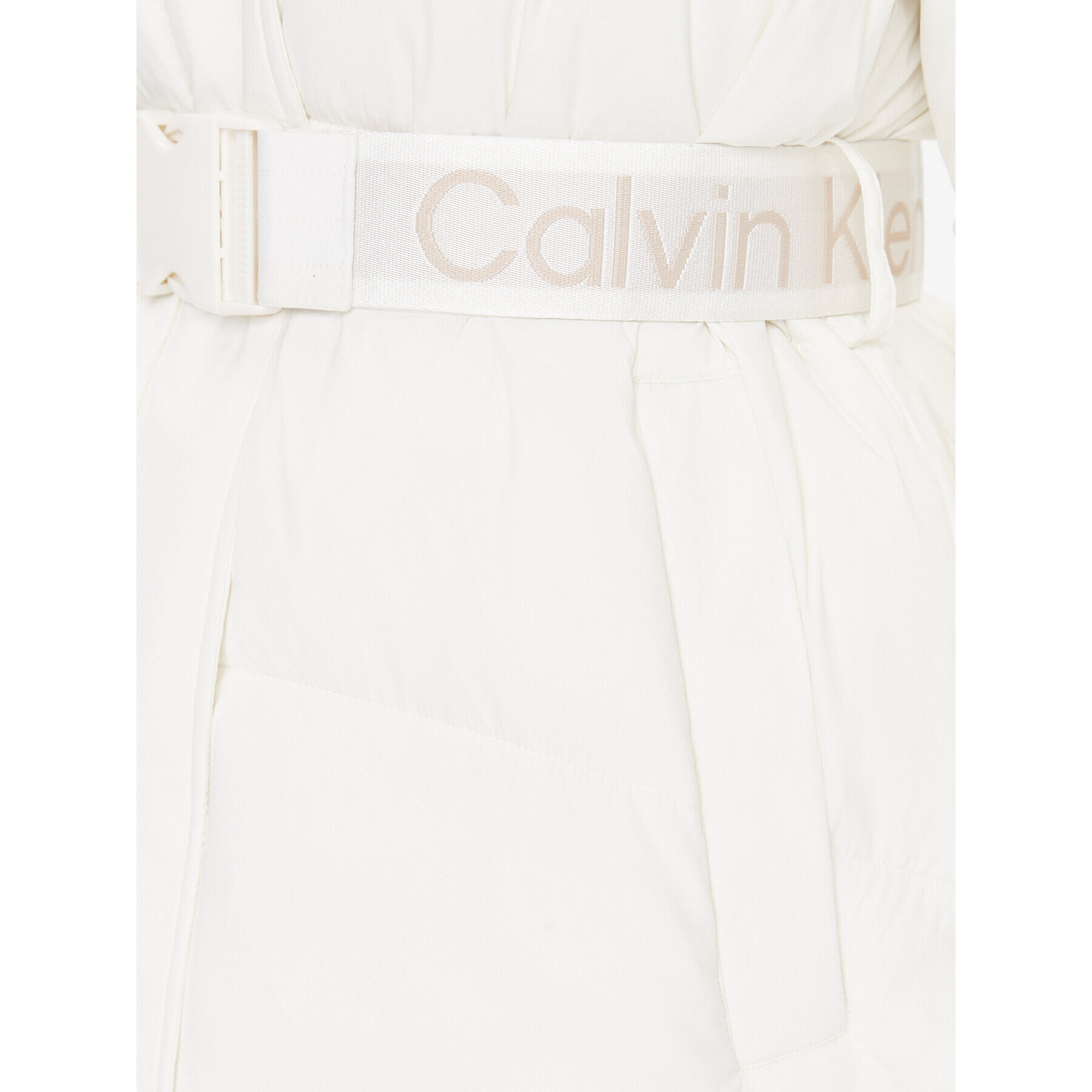 Calvin Klein Jeans Пухено яке J20J221894 Екрю Regular Fit - Pepit.bg