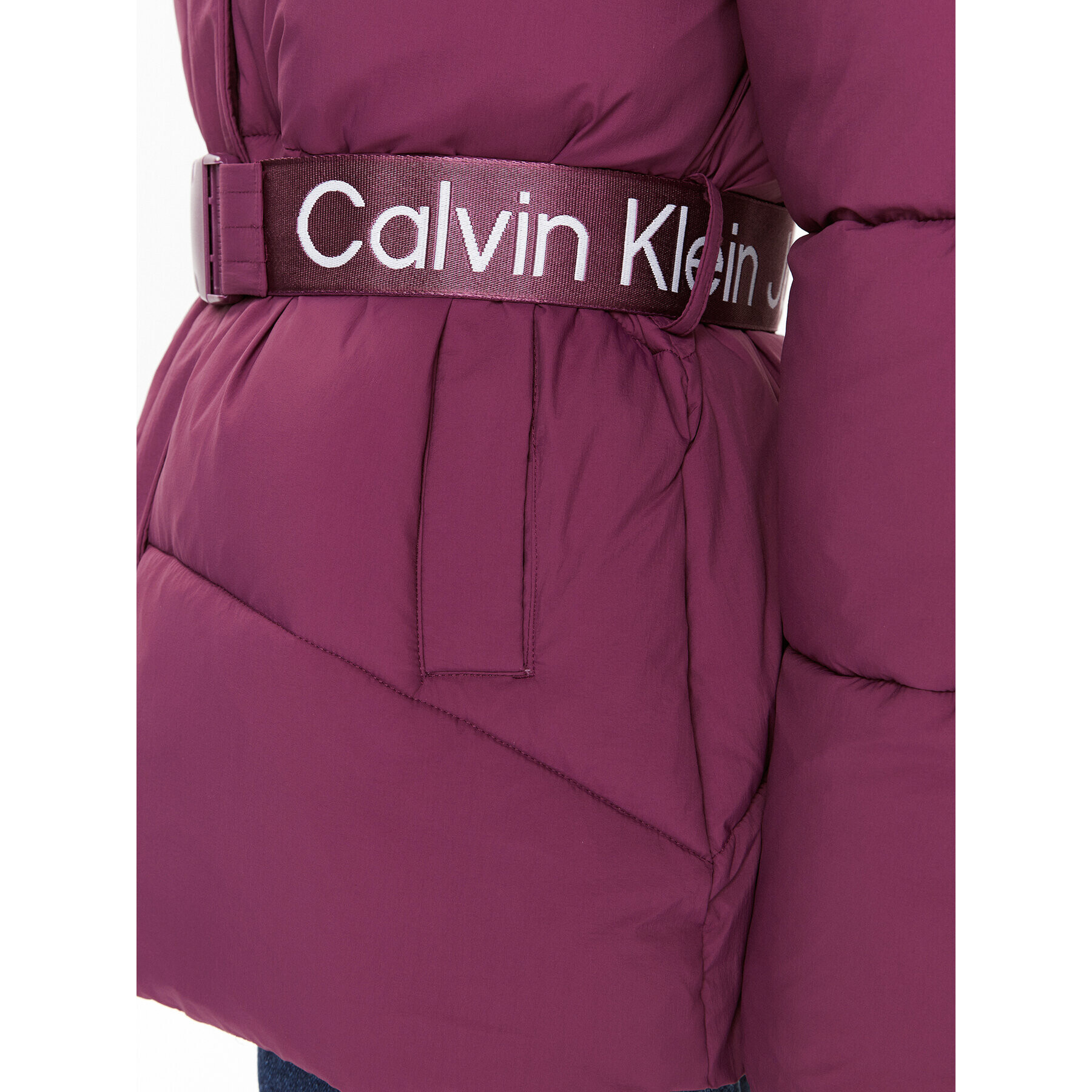 Calvin Klein Jeans Пухено яке J20J221896 Виолетов Regular Fit - Pepit.bg