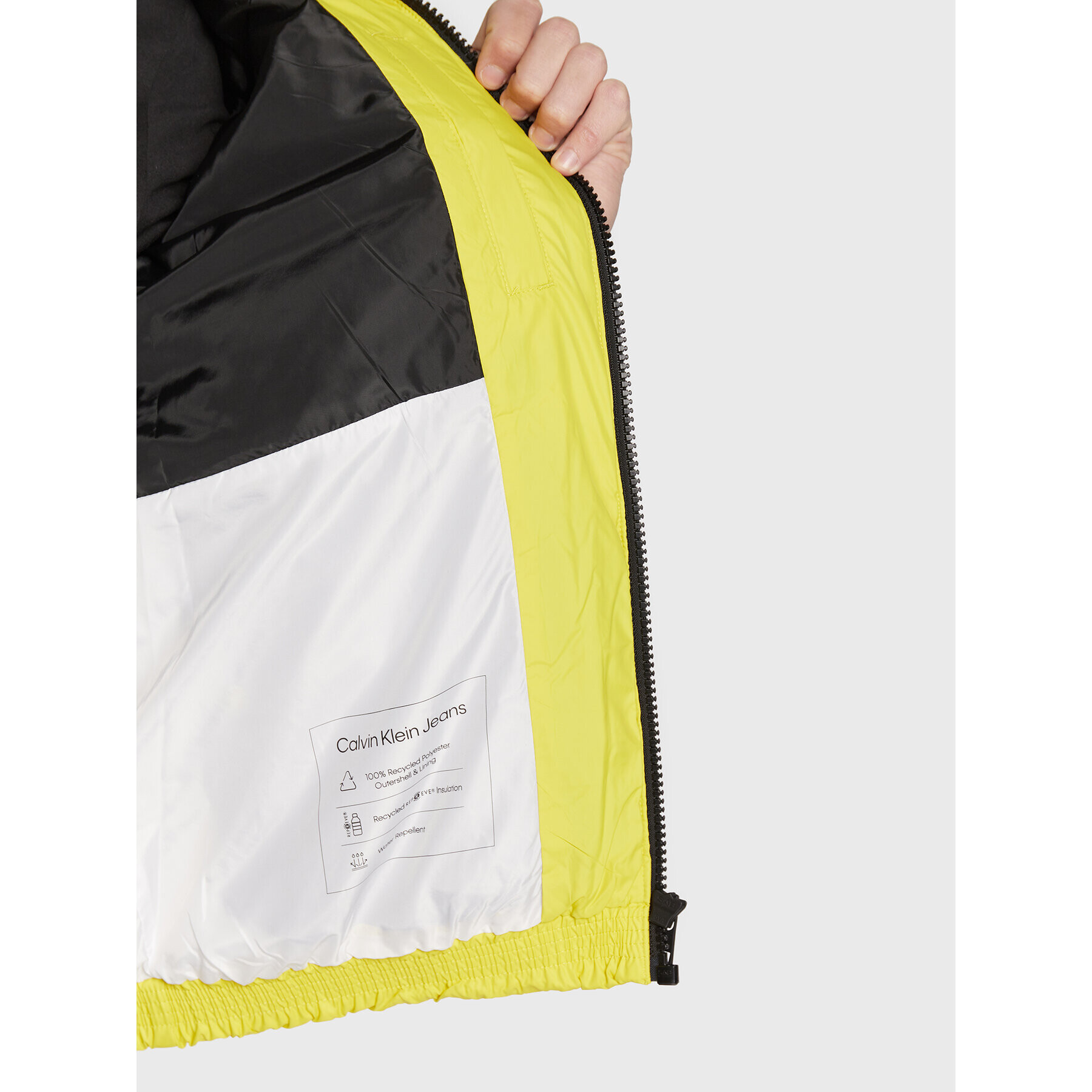 Calvin Klein Jeans Пухено яке J30J319057 Жълт Regular Fit - Pepit.bg