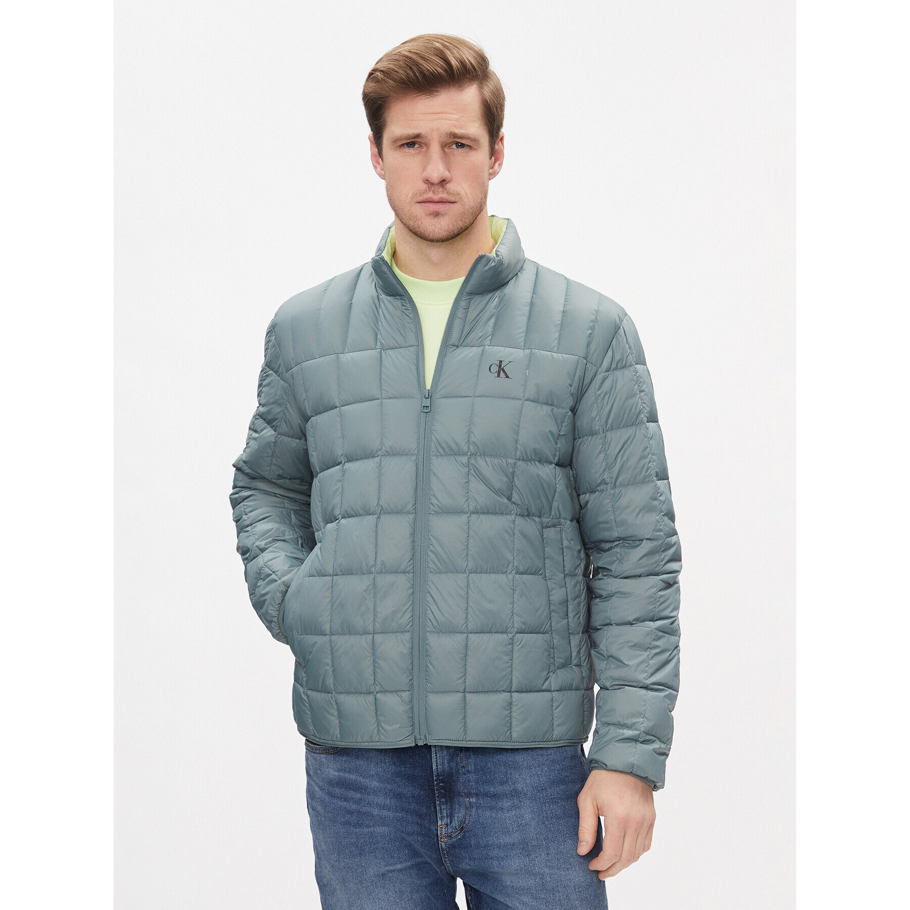 Calvin Klein Jeans Пухено яке Ultra Light Down Jacket J30J324981 Тъмносин Regular Fit - Pepit.bg