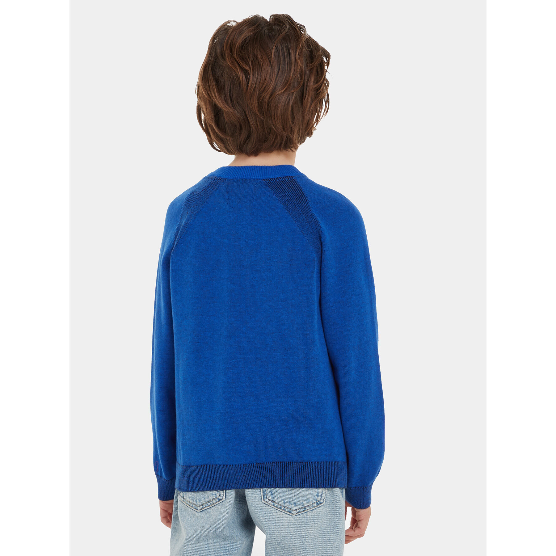 Calvin Klein Jeans Пуловер IB0IB01868 Син Regular Fit - Pepit.bg