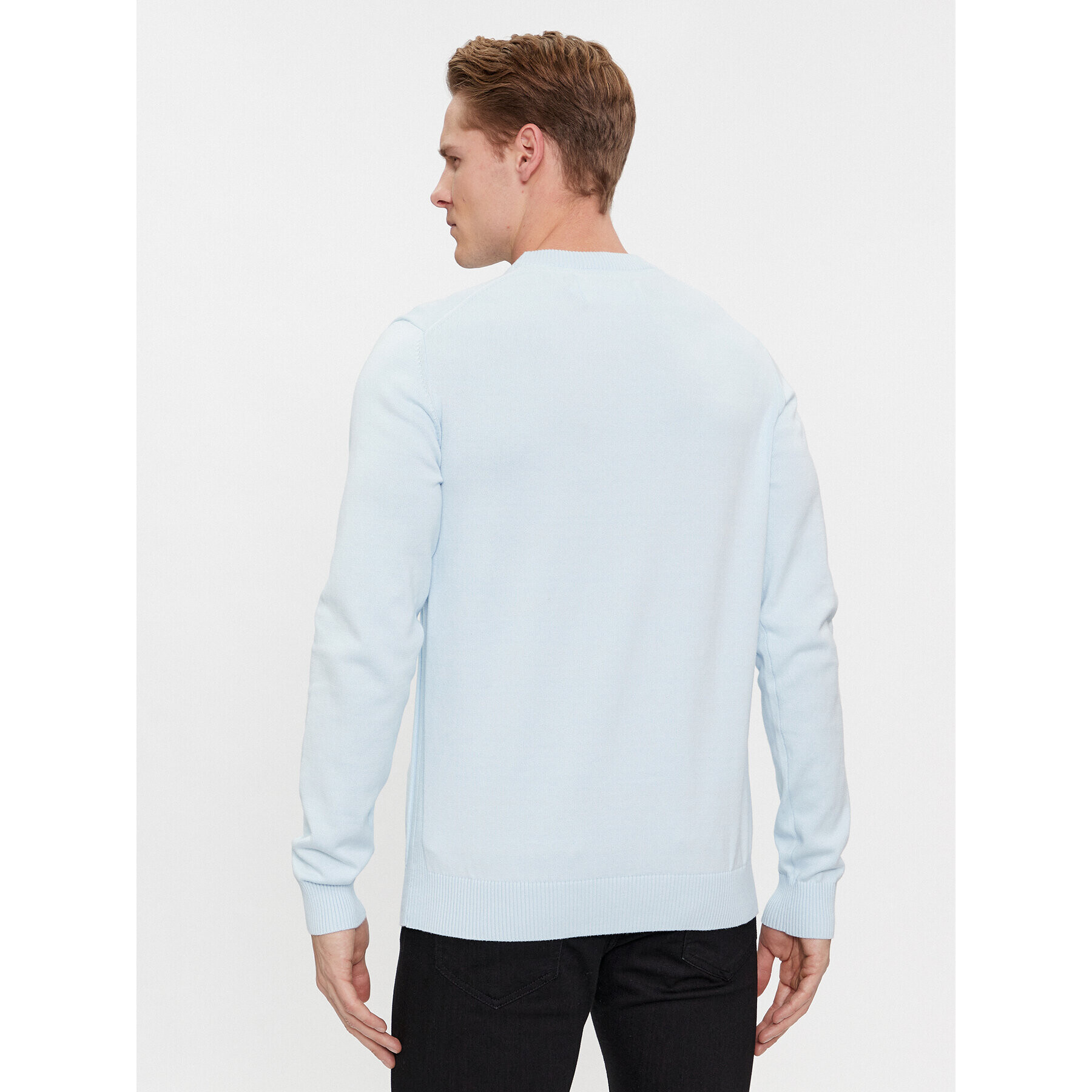 Calvin Klein Jeans Пуловер Institutional Essentials Sweater J30J324974 Син Regular Fit - Pepit.bg